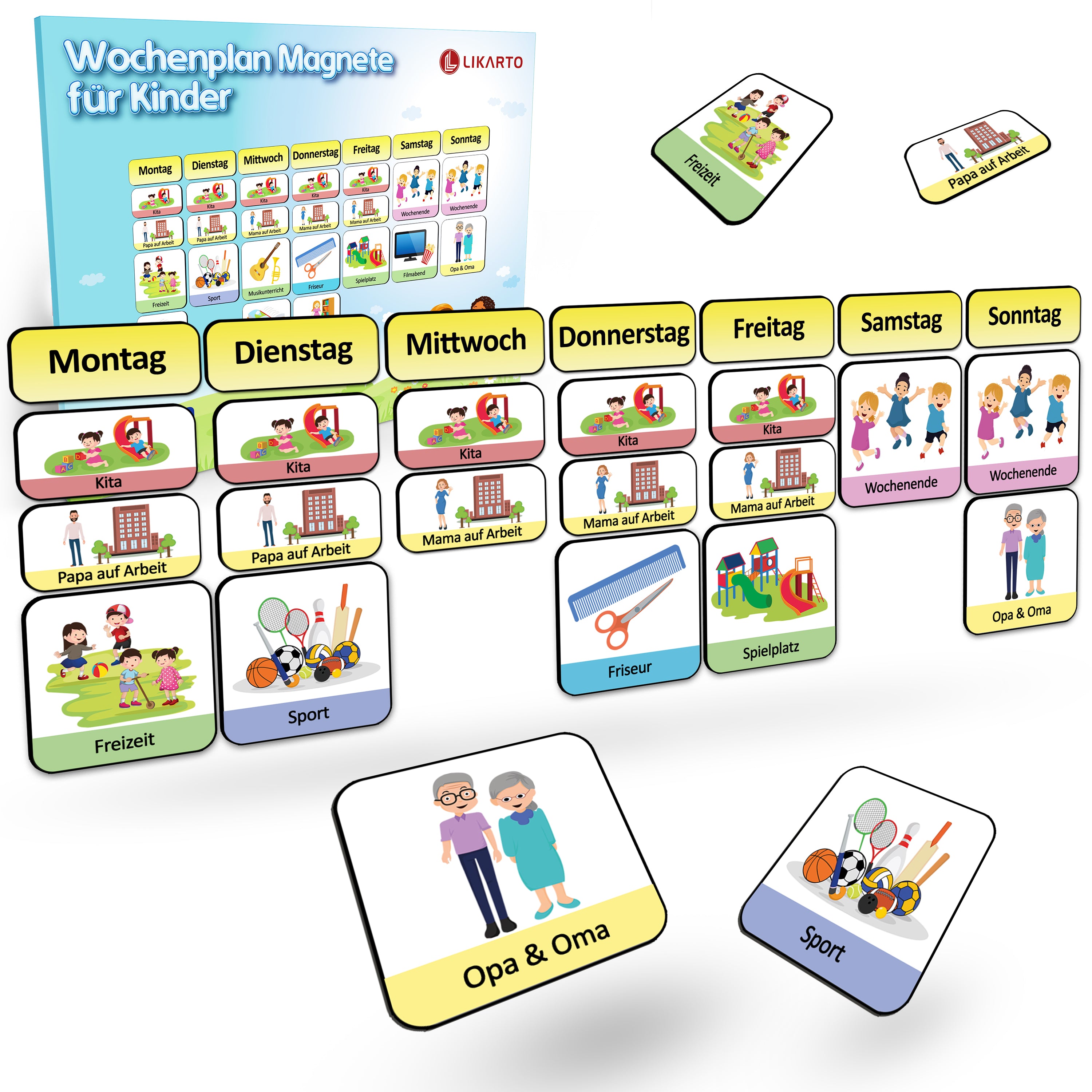 LIKARTO® Magnet-Set Wochenplan