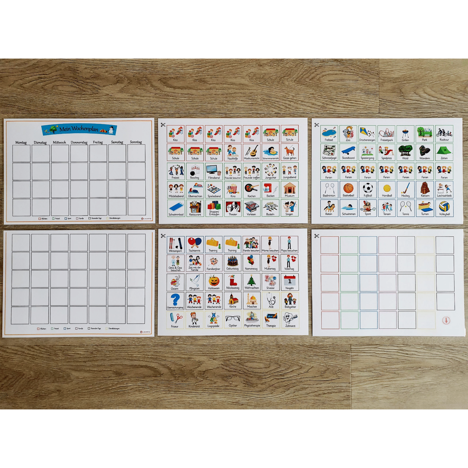 Wochenplan laminiert