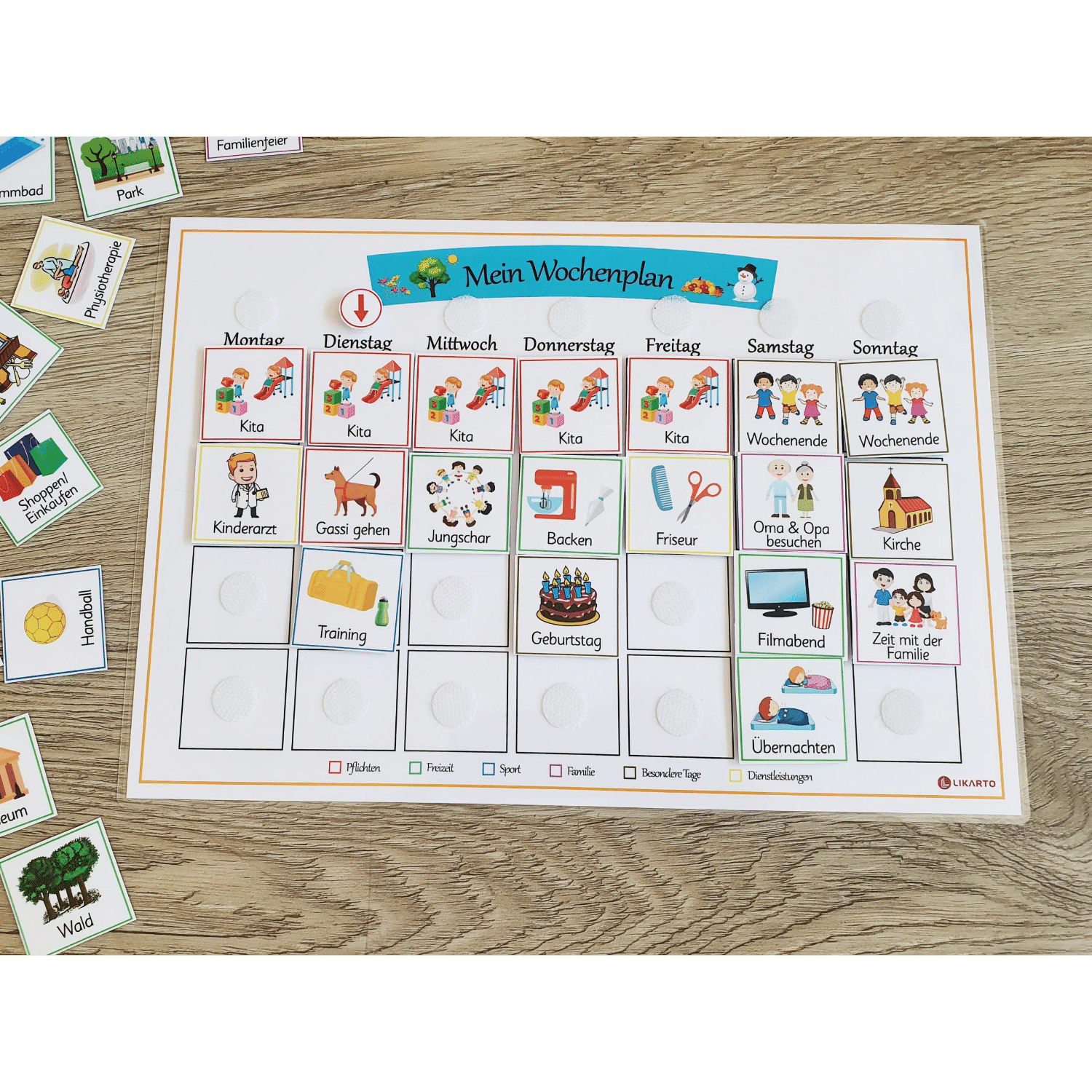 Wochenplan laminiert