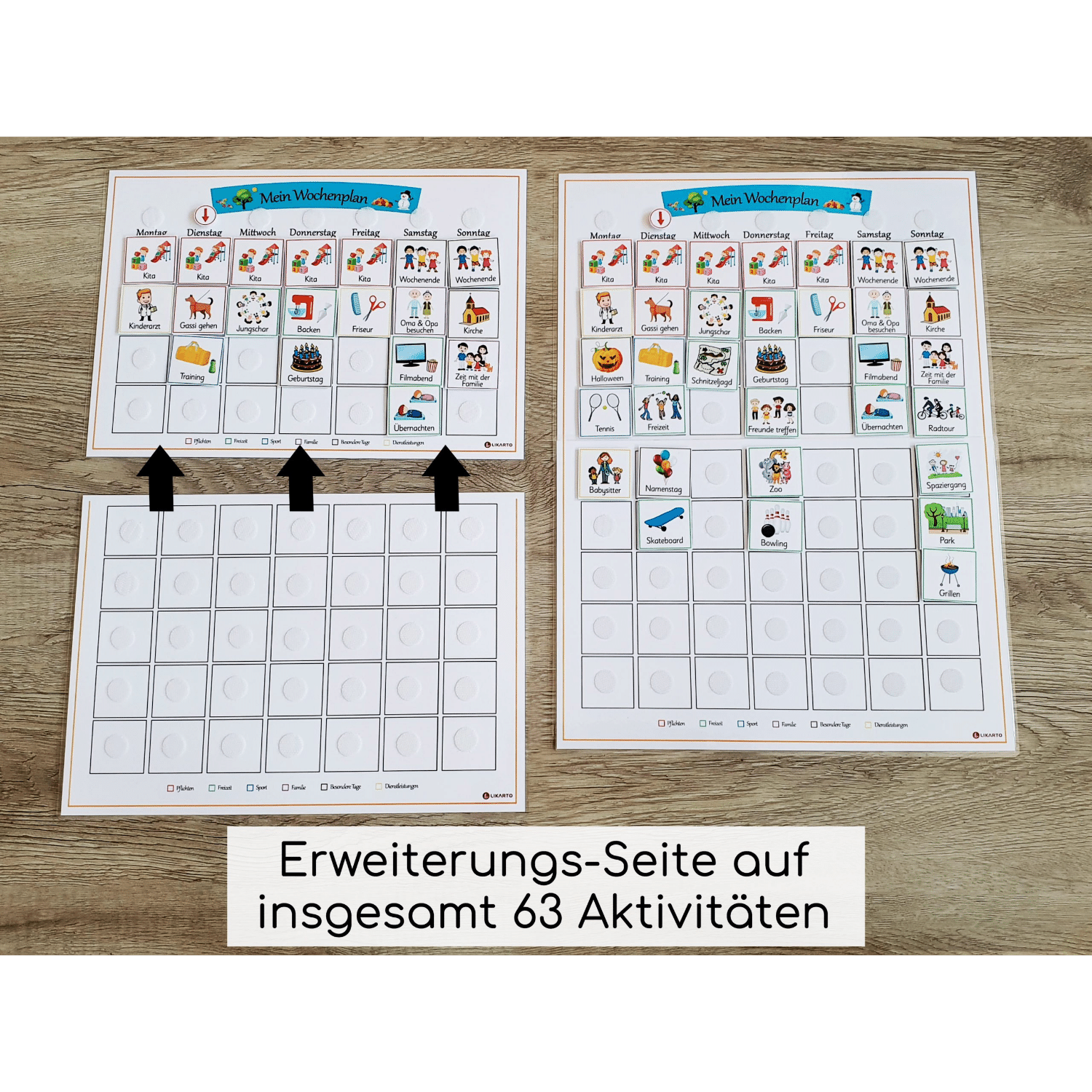 Wochenplan laminiert