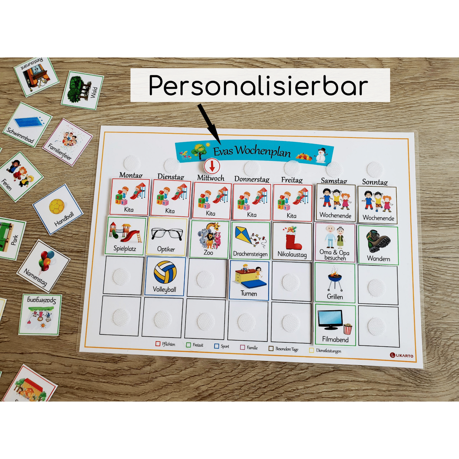 Wochenplan laminiert