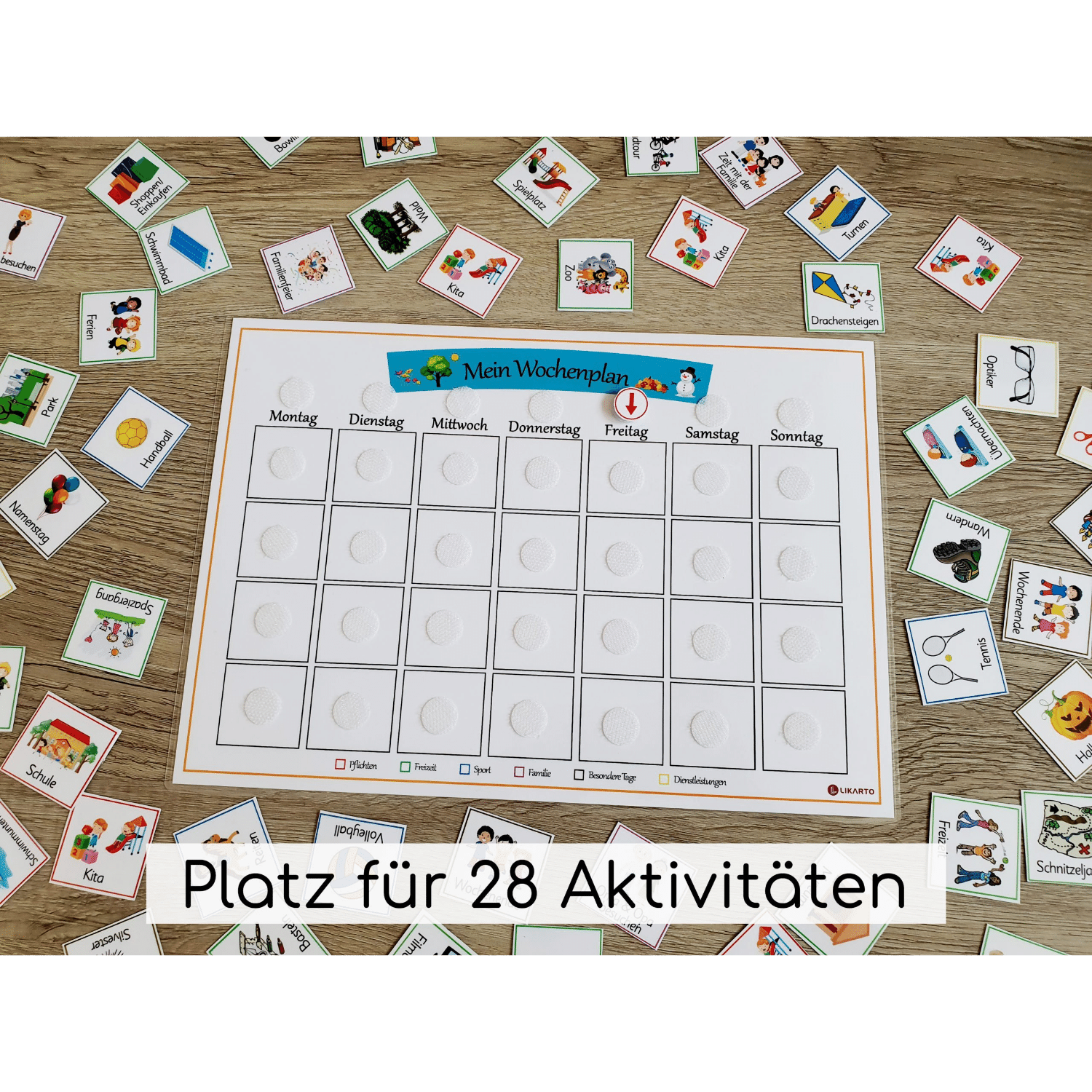 Wochenplan laminiert