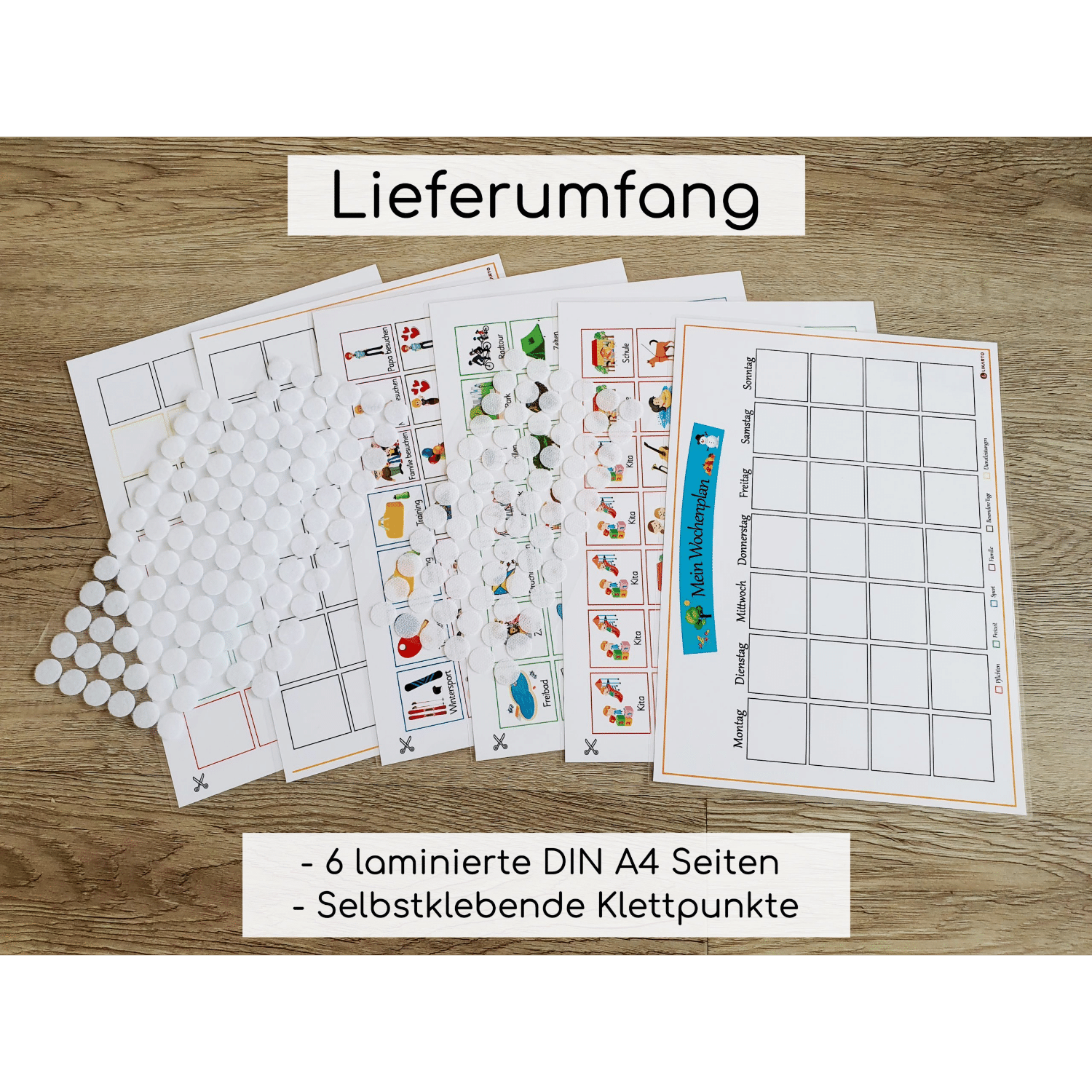 Wochenplan laminiert