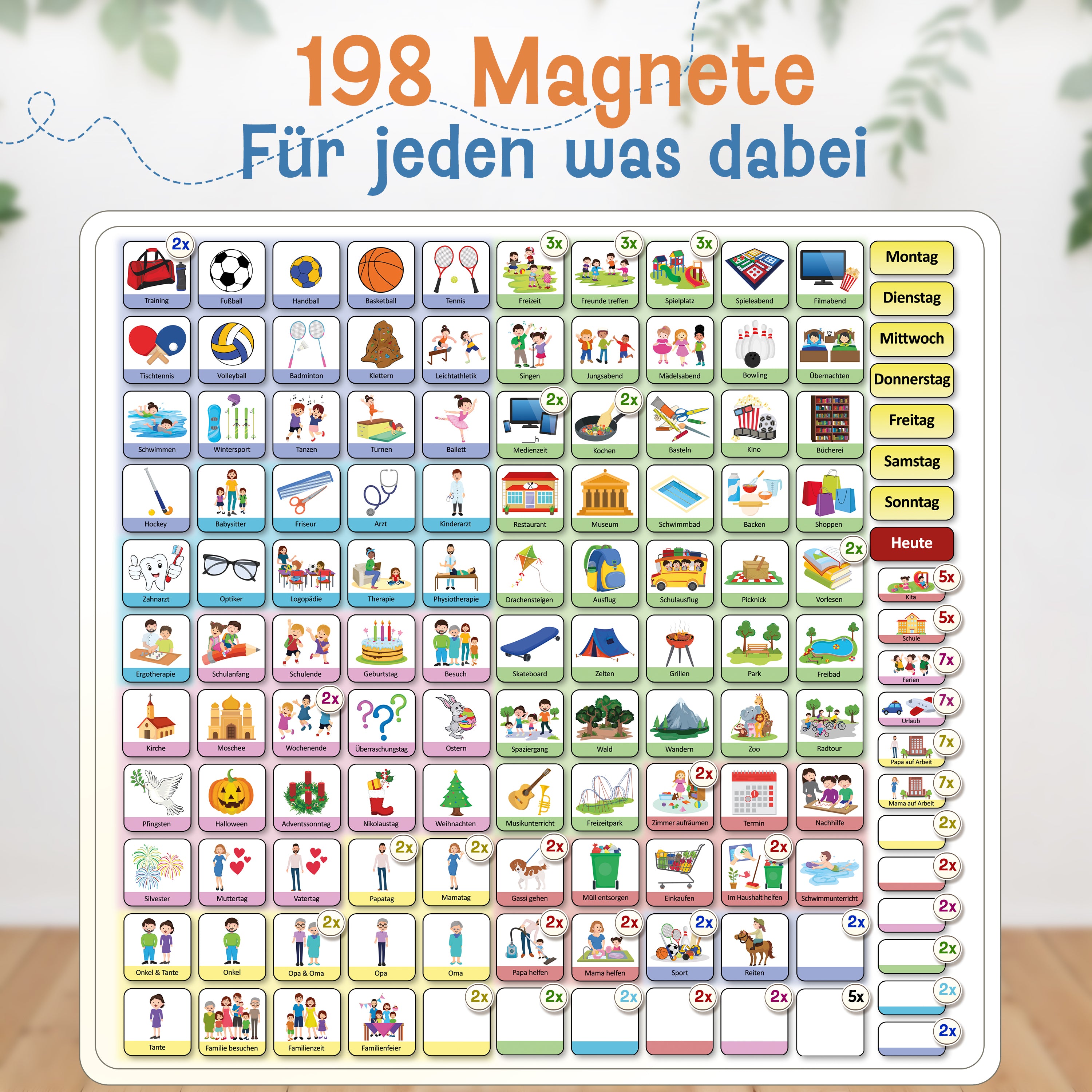 LIKARTO® Magnet-Set Wochenplan