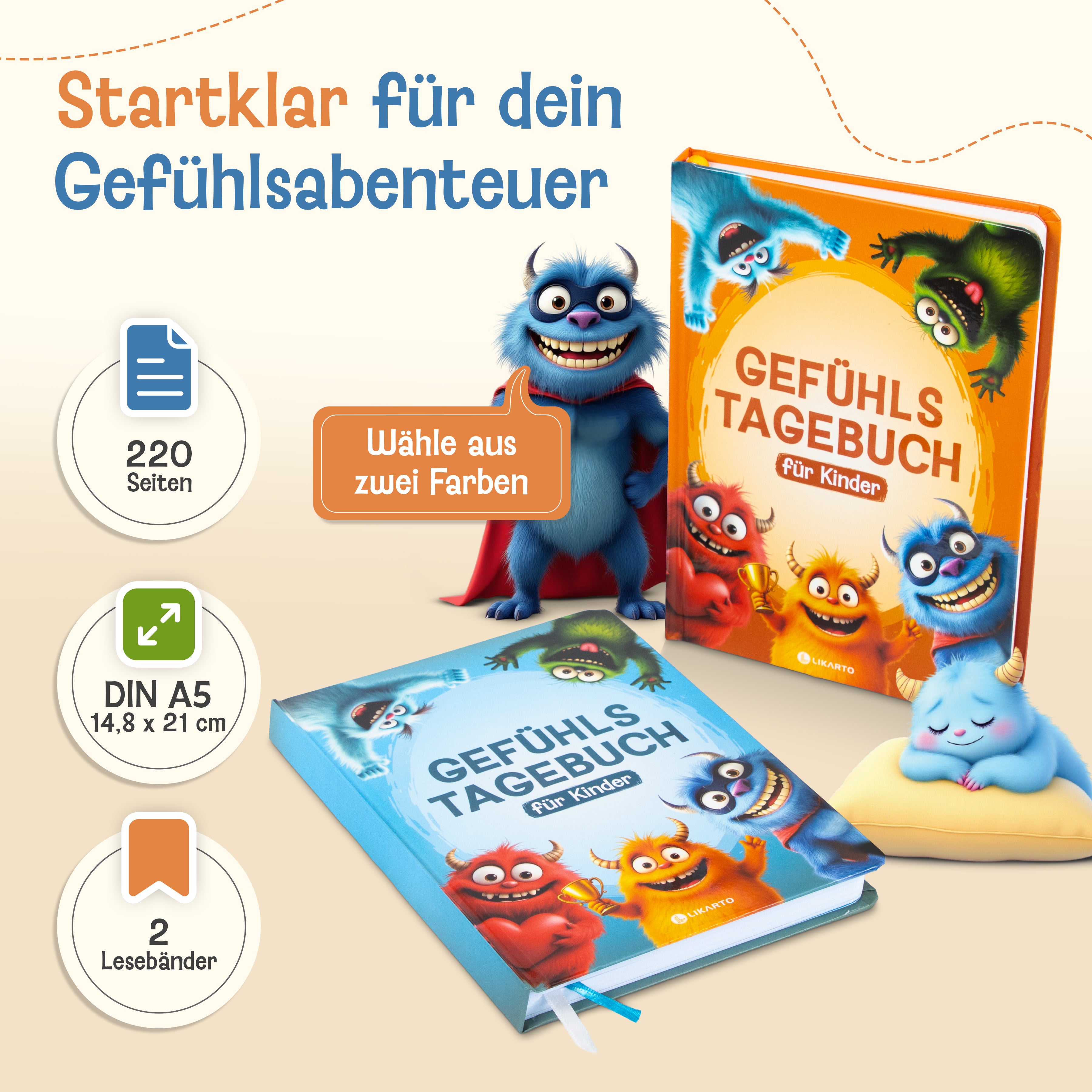 LIKARTO® Gefühlstagebuch (blau)