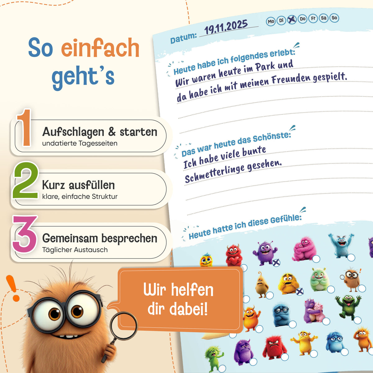 LIKARTO® Gefühlstagebuch (blau)