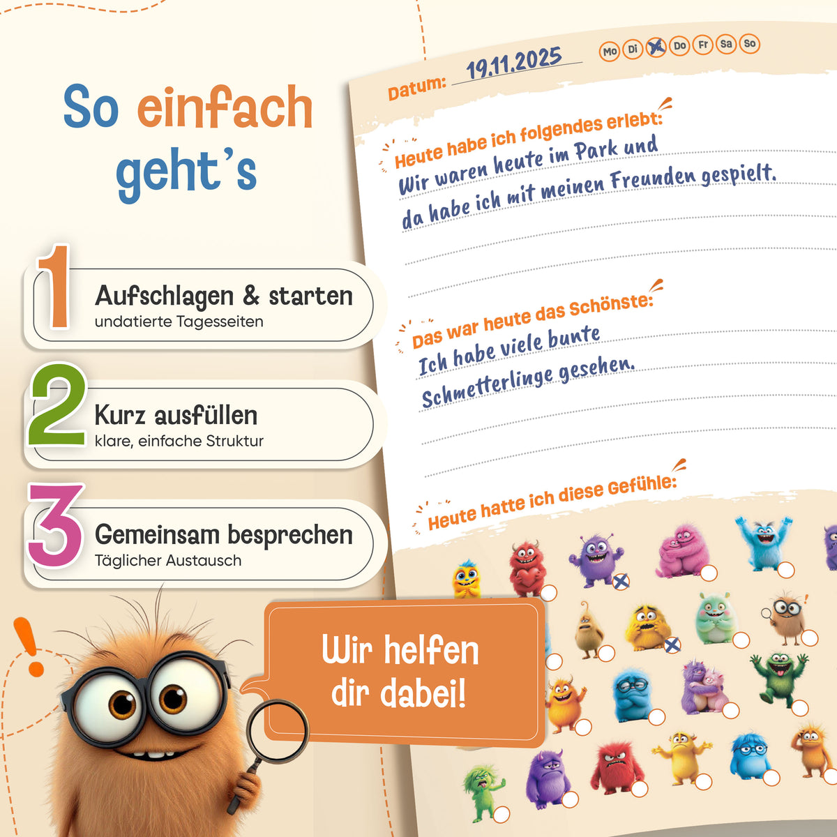LIKARTO® Gefühlstagebuch (orange)