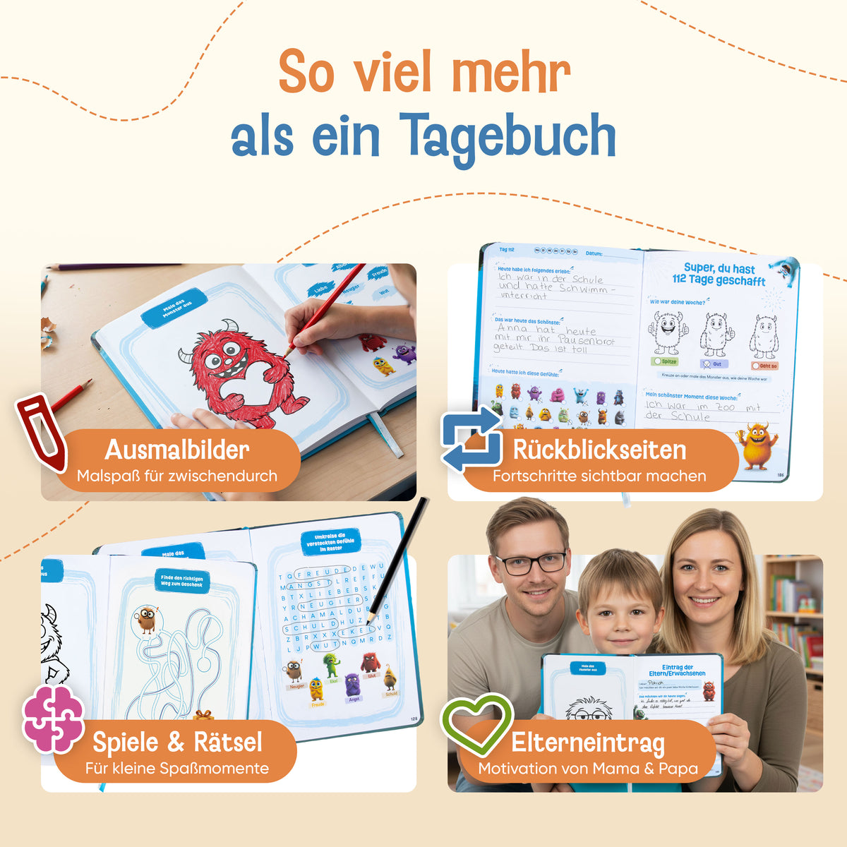 LIKARTO® Gefühlstagebuch (blau)