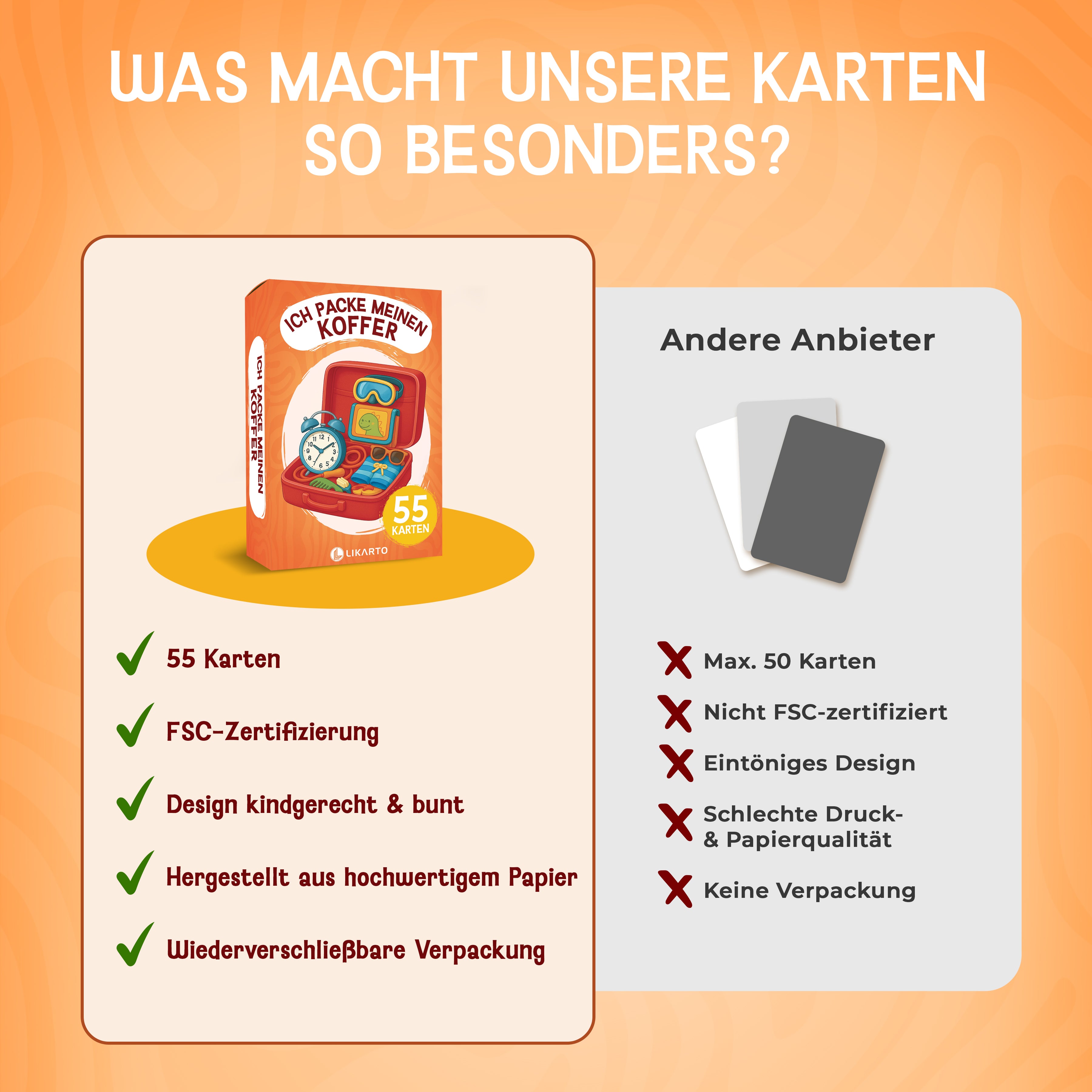 LIKARTO® Ich packe meinen Koffer
