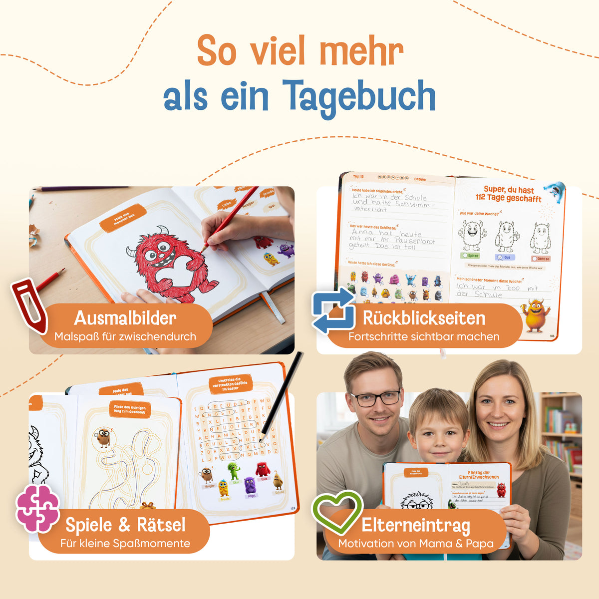 LIKARTO® Gefühlstagebuch (orange)