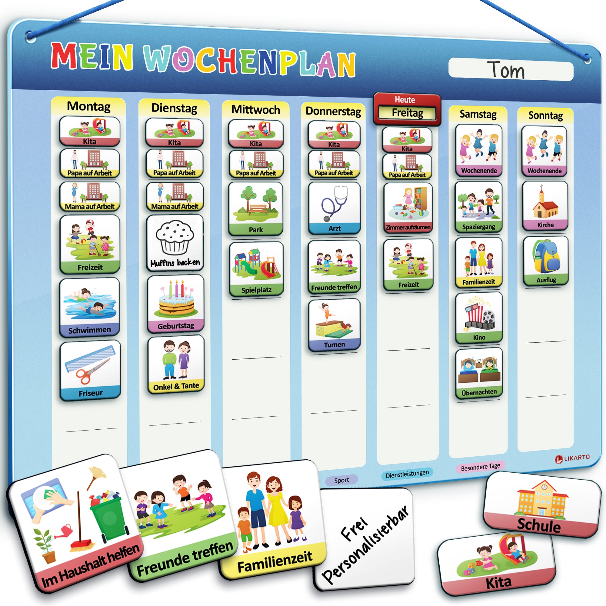 Magnetischer Wochenplan