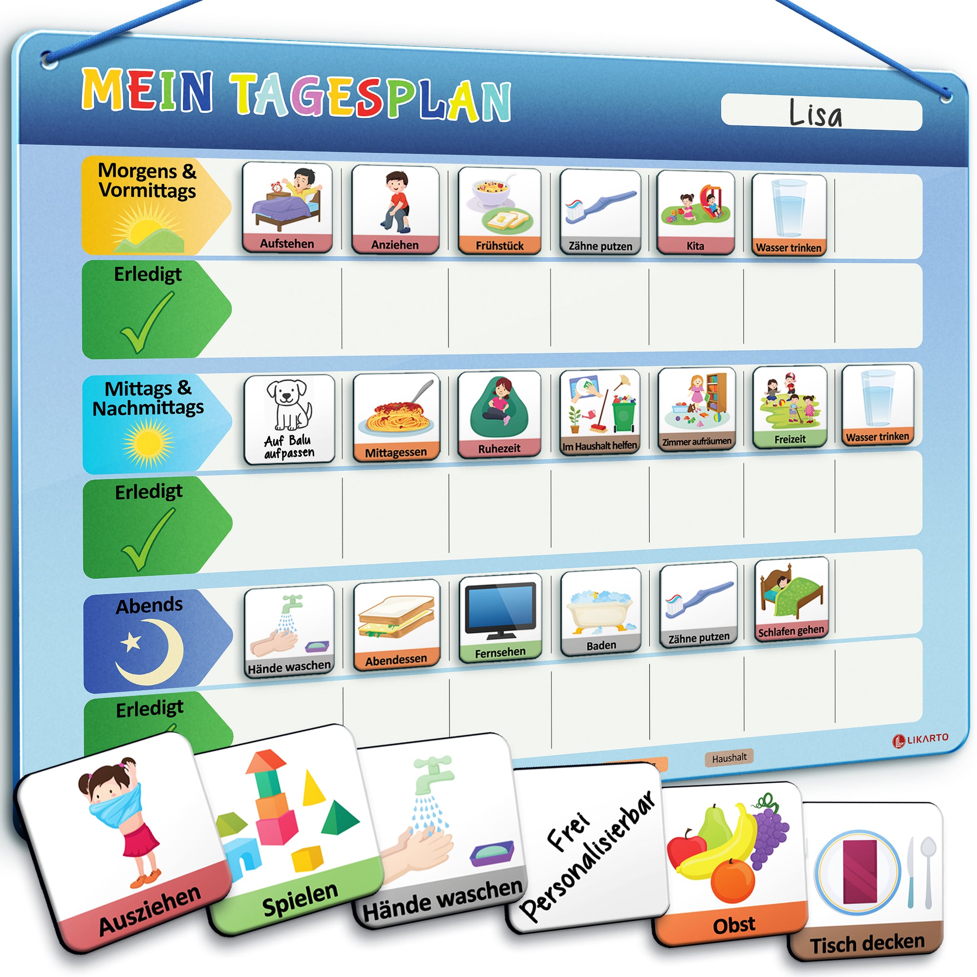 Magnetischer Tagesplan