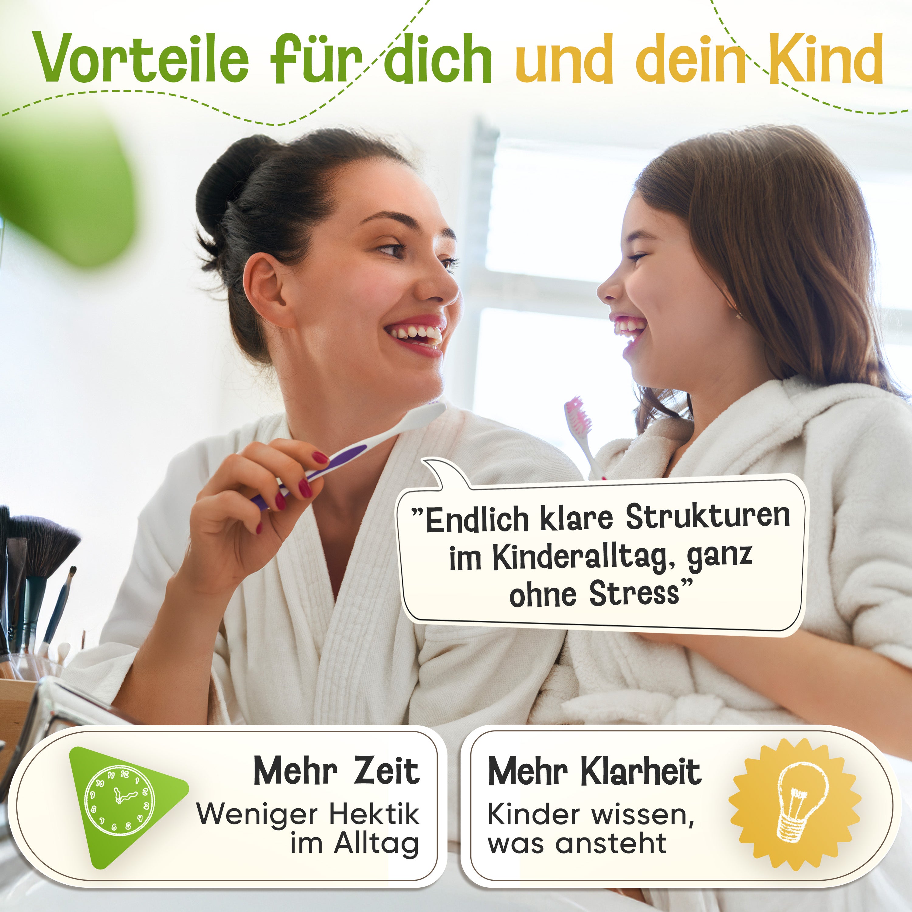 LIKARTO® Tagesplaner - Montessori Aufgabenplaner & Magnettafel hellgrün