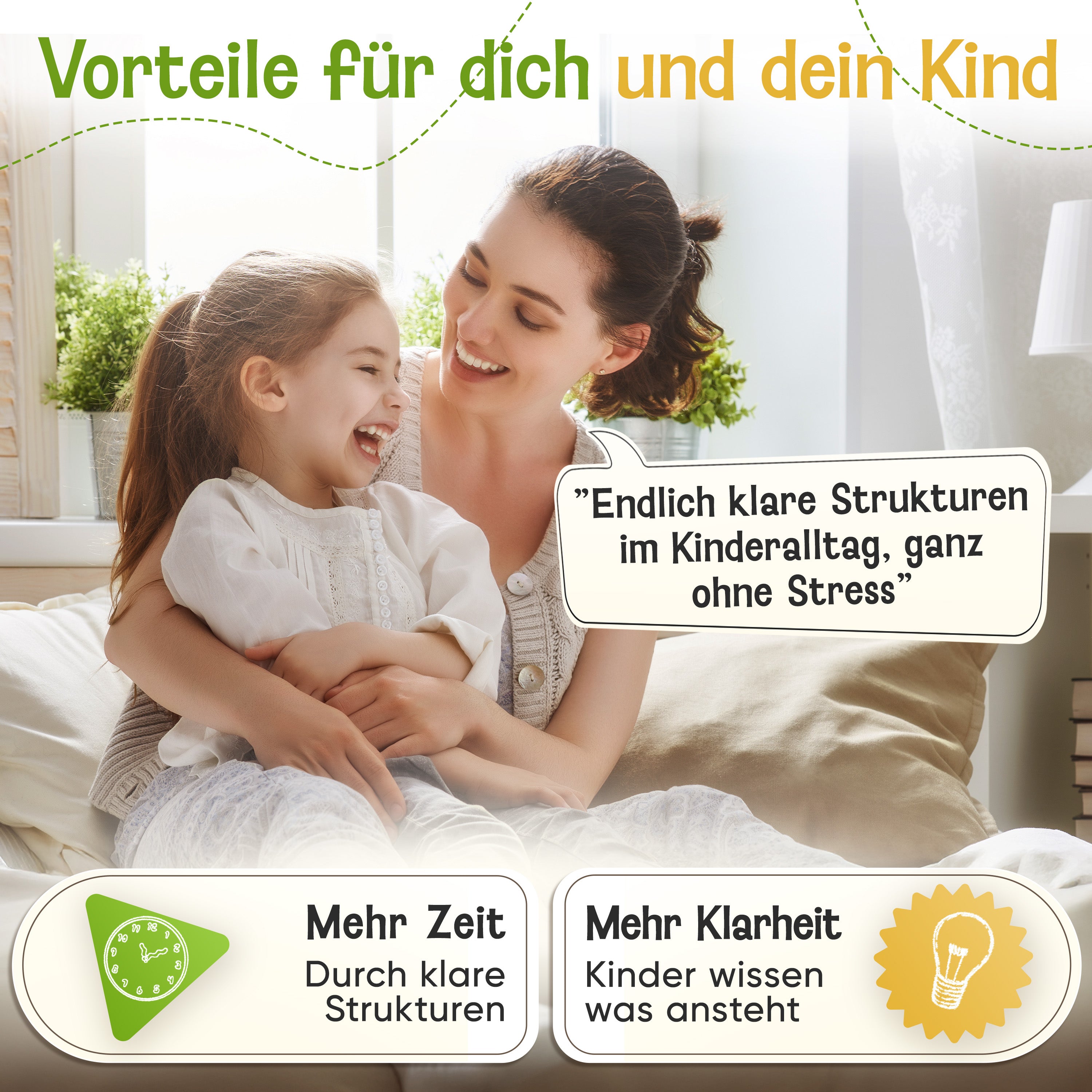 LIKARTO® Wochenplaner Kinder - Montessori Aufgabenplaner & Magnettafel grün