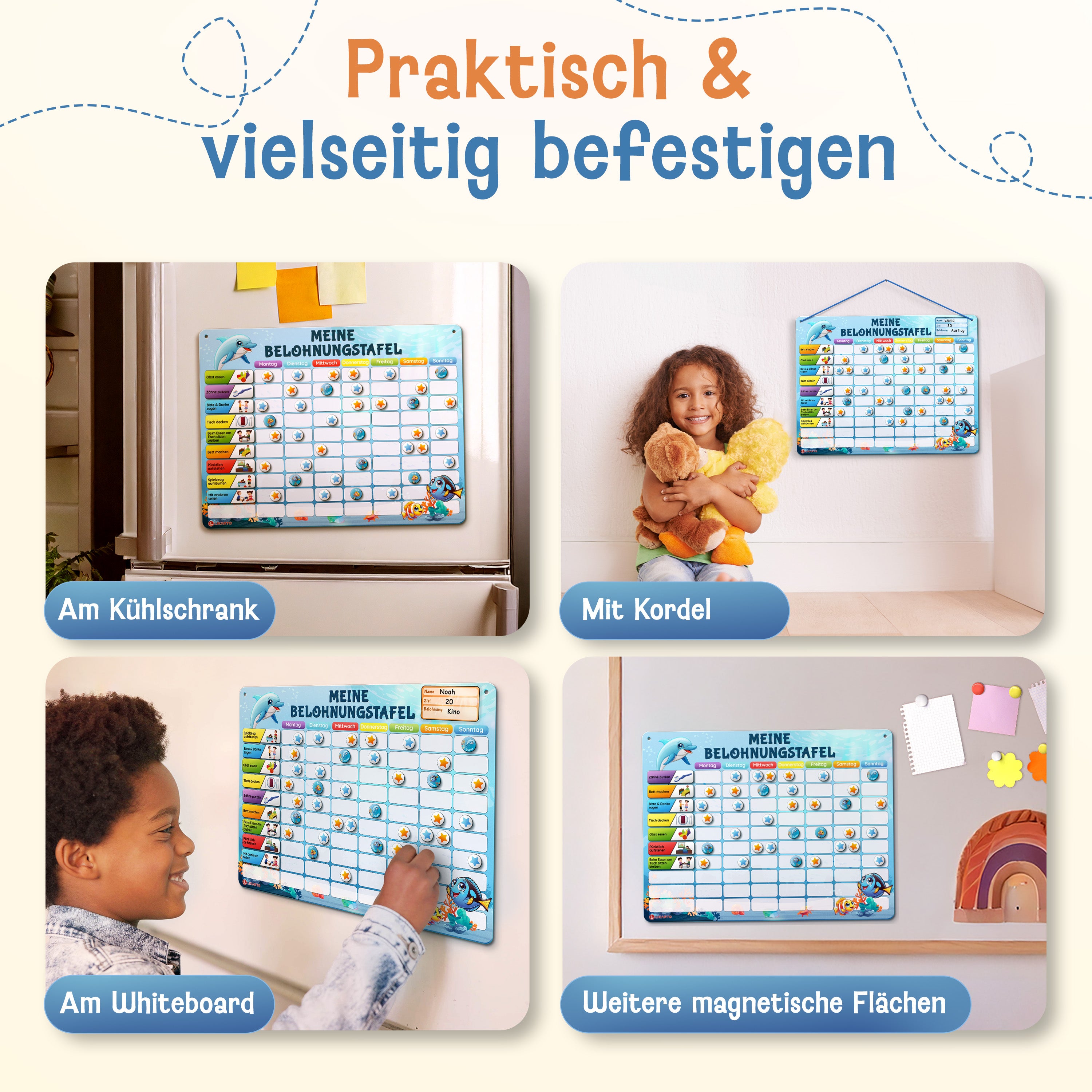 LIKARTO® Magnetische Belohnungstafel blau