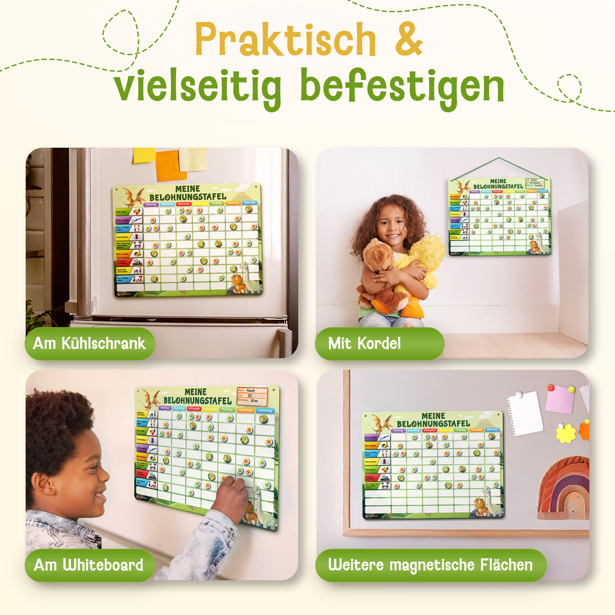 LIKARTO® Magnetische Belohnungstafel grün