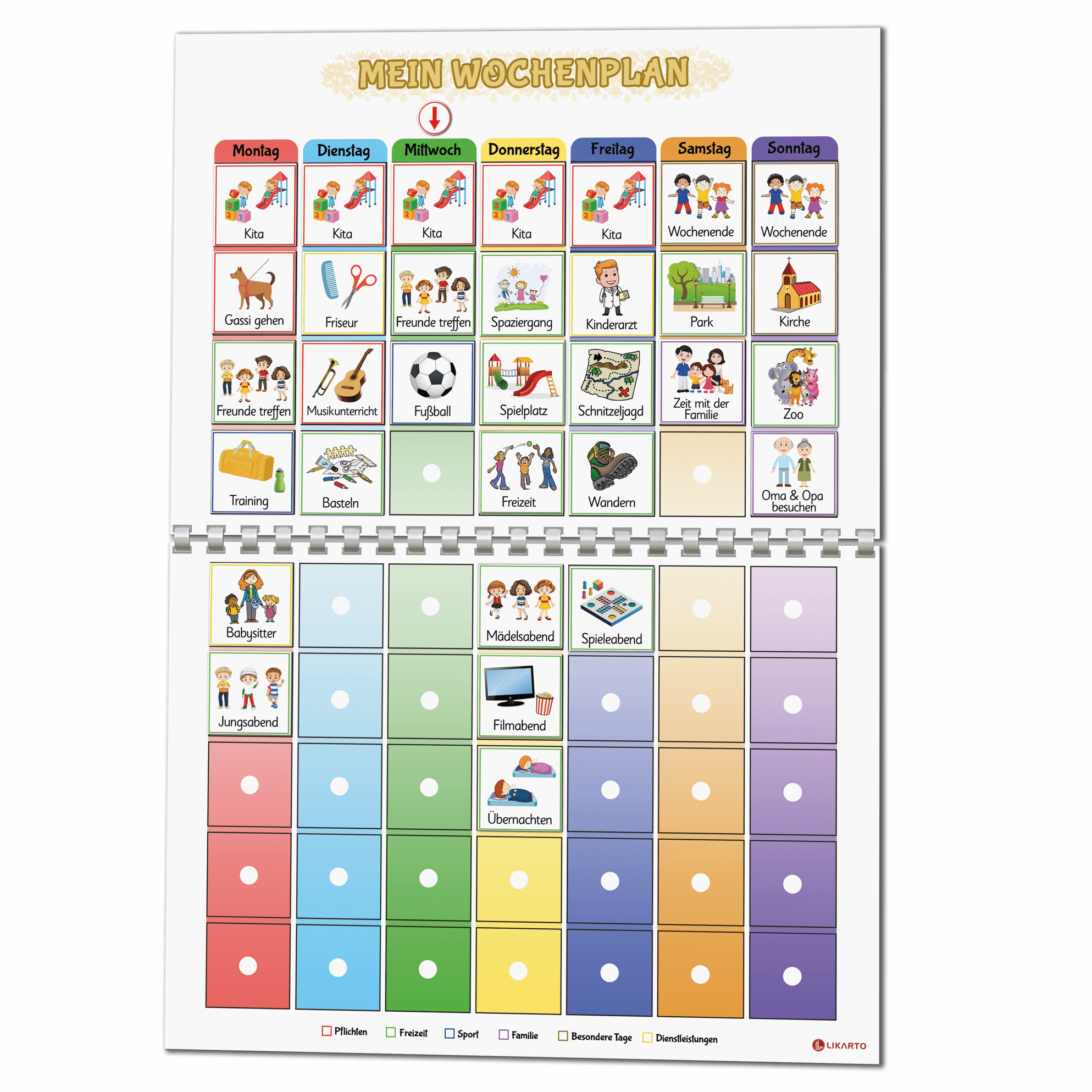 Wochenplan Ringbindung