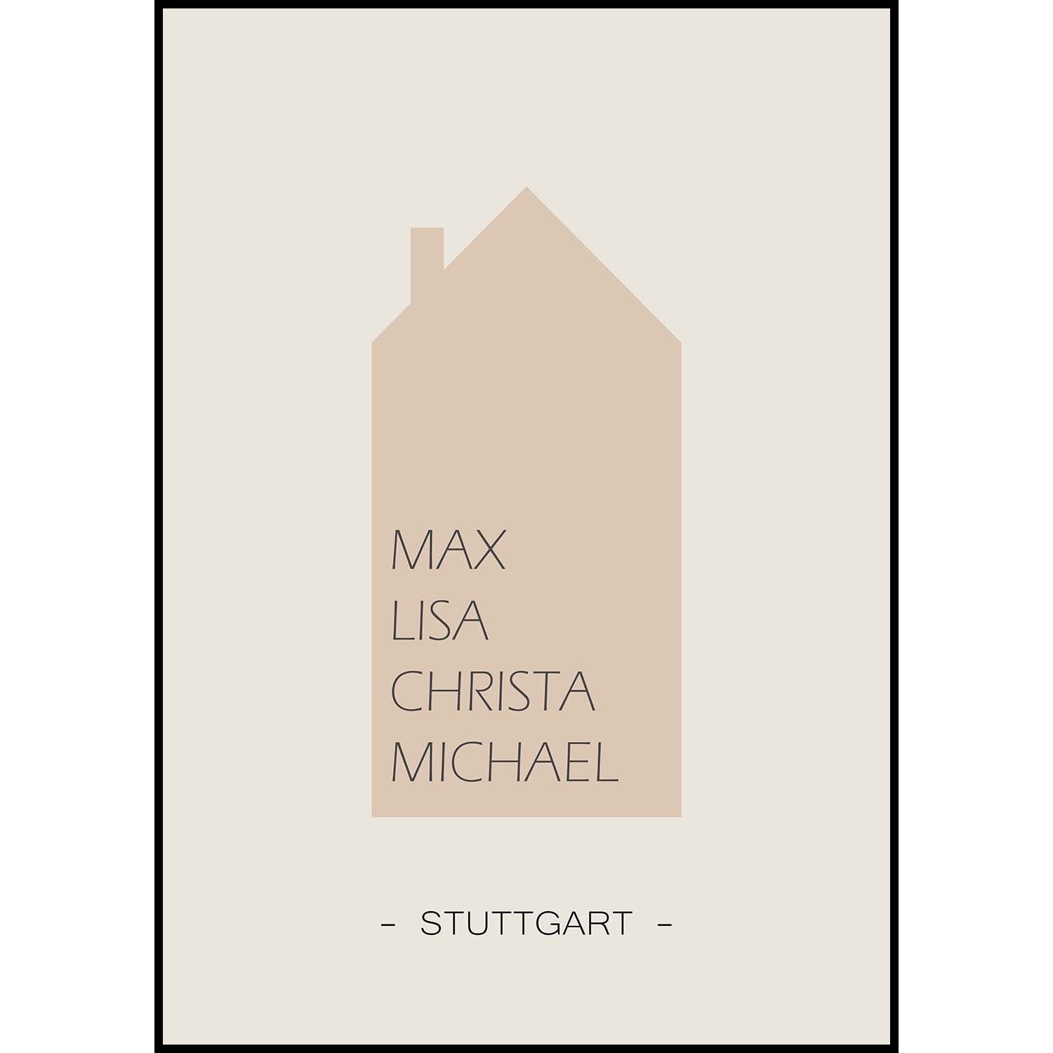 Familienposter mit Haus 1