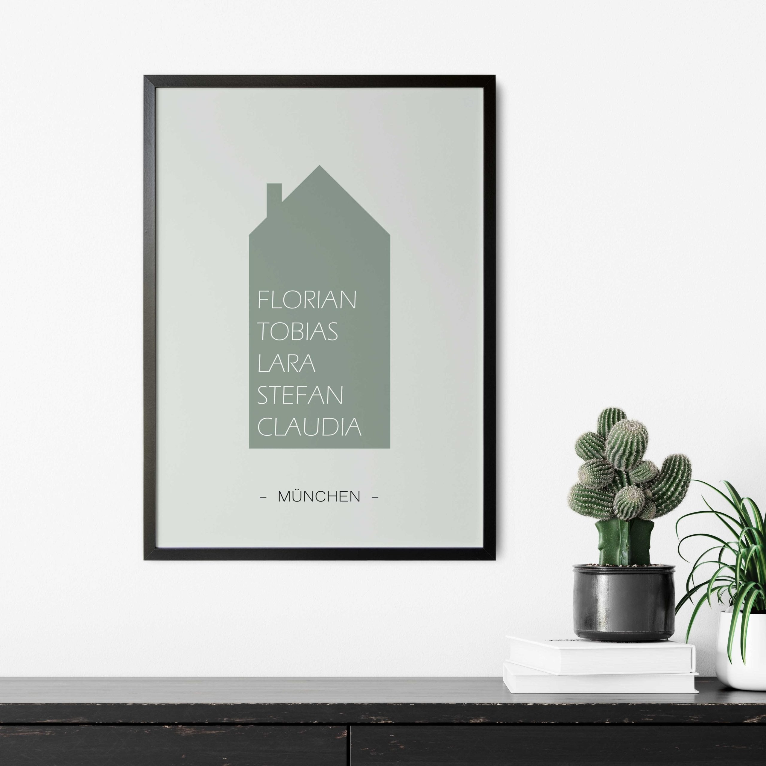 Familienposter mit Haus 1