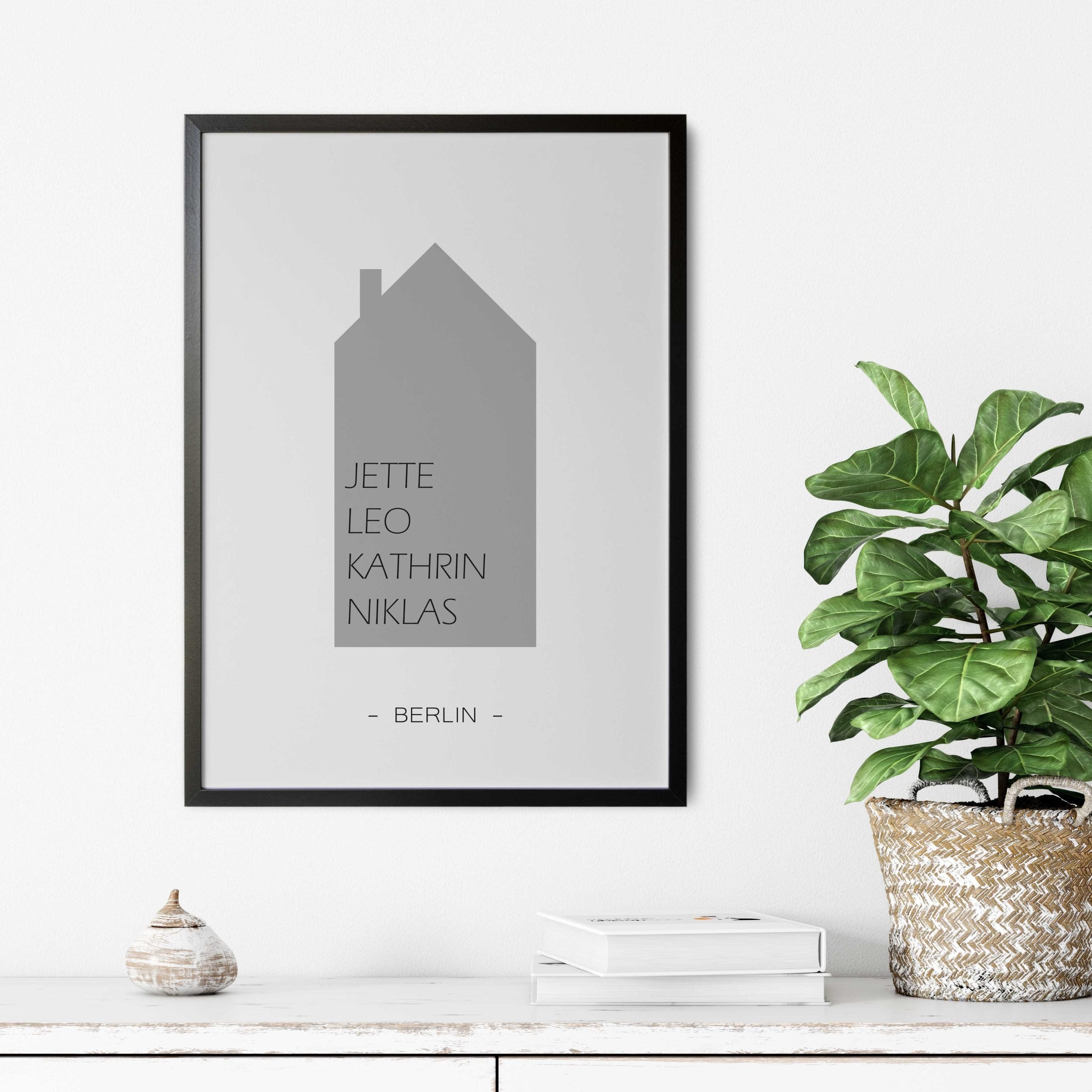 Familienposter mit Haus 1