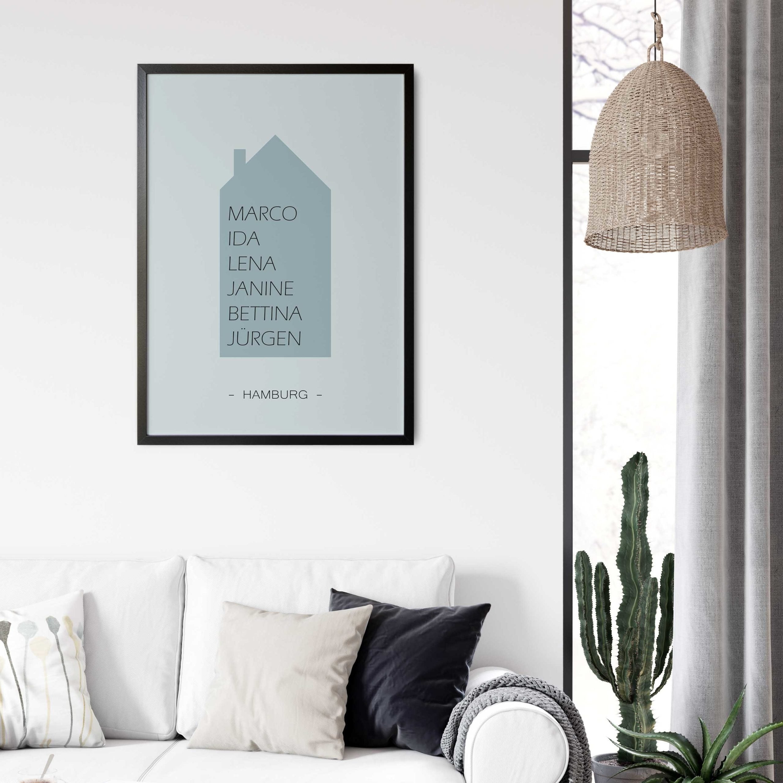 Familienposter mit Haus 1