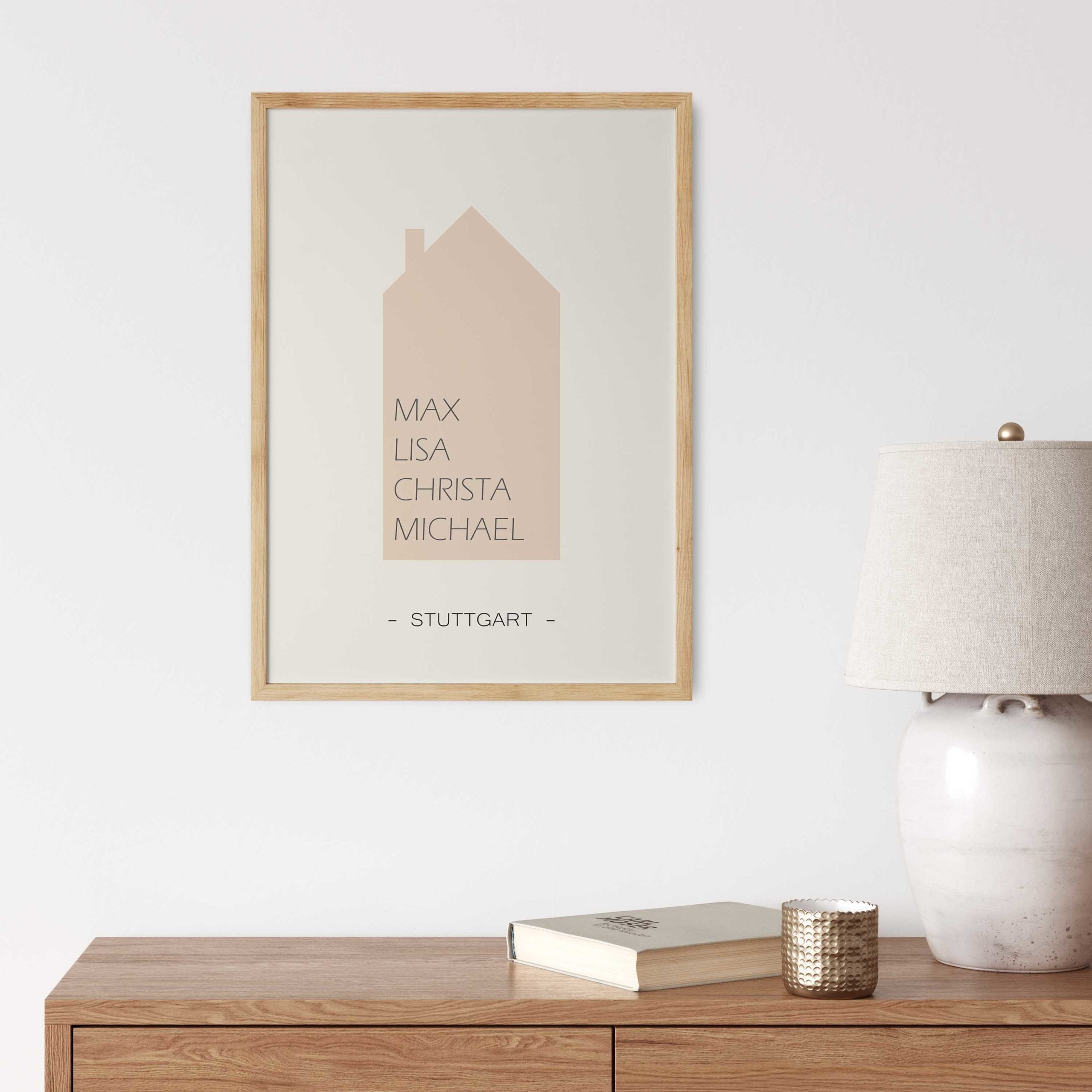 Familienposter mit Haus 1