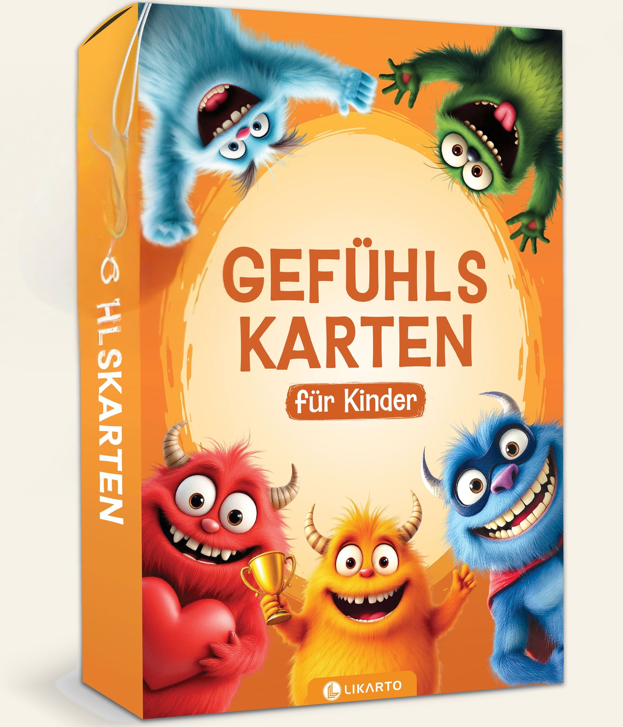 LIKARTO Gefühlskarten auf warmem Creme-Hintergrund