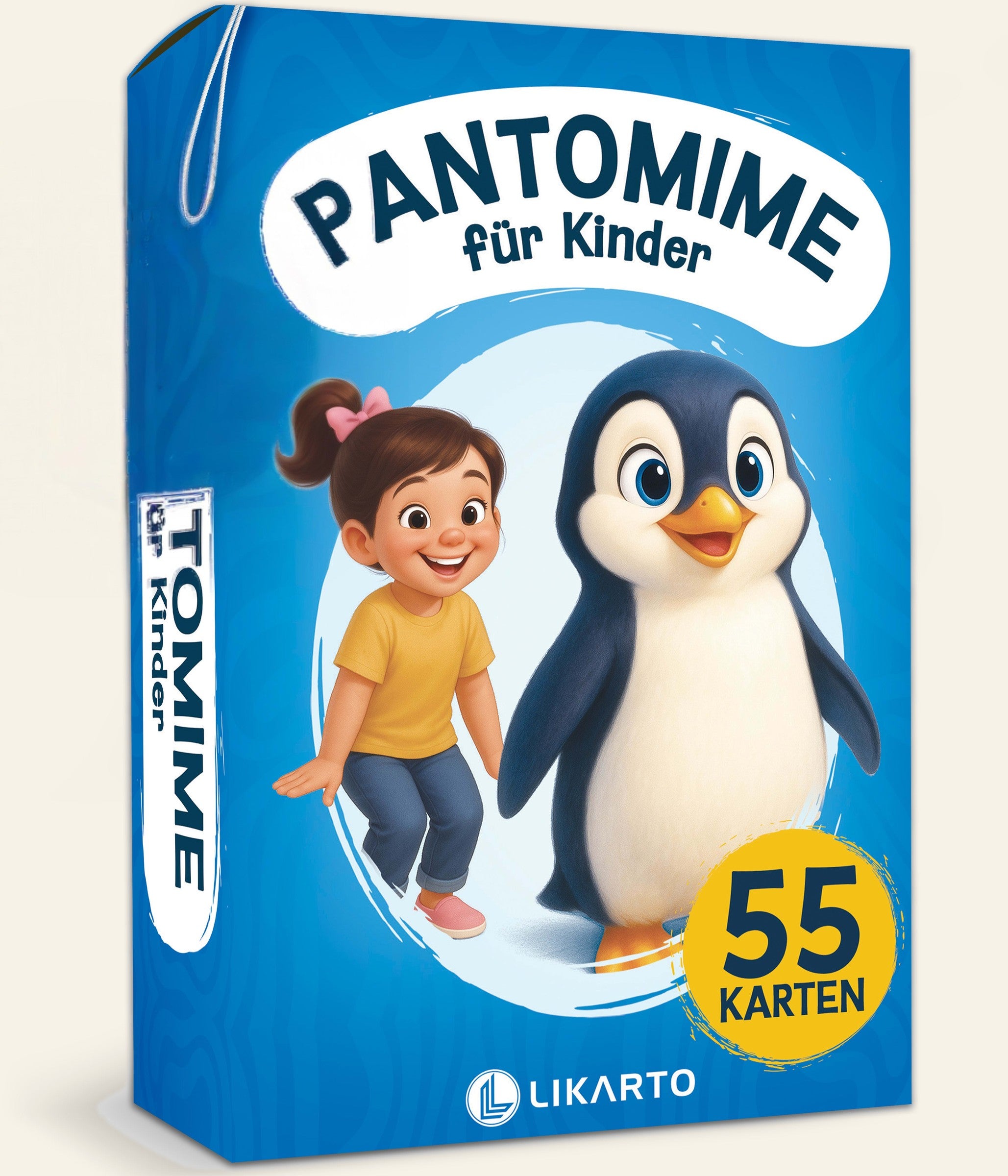 LIKARTO Pantomime auf warmem Creme-Hintergrund