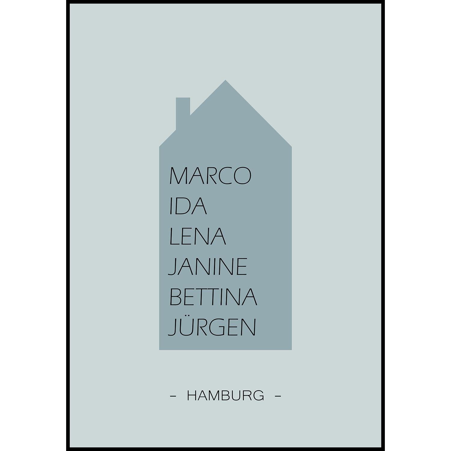Familienposter mit Haus 1