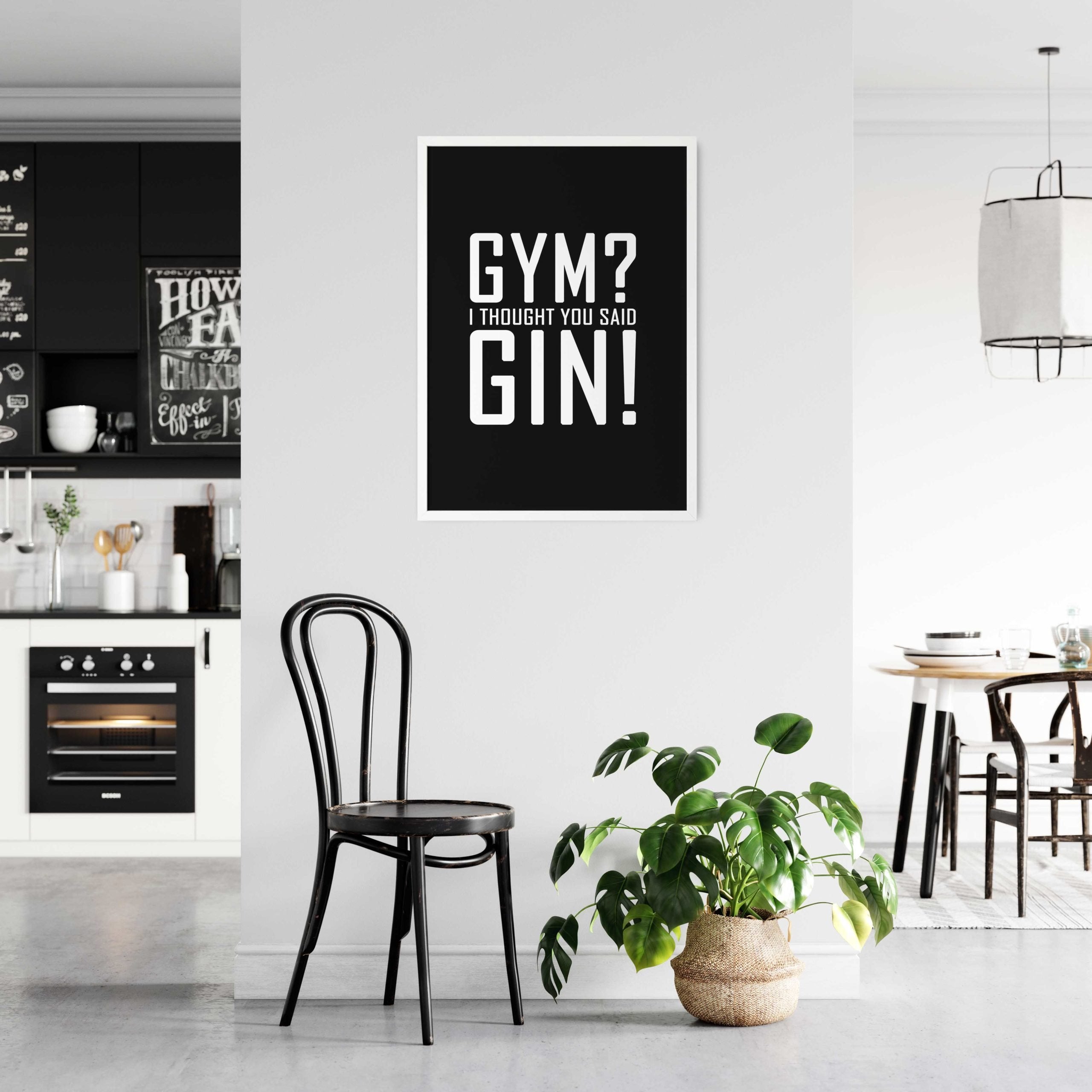 Gin Poster | Gym? I thought you said Gin!