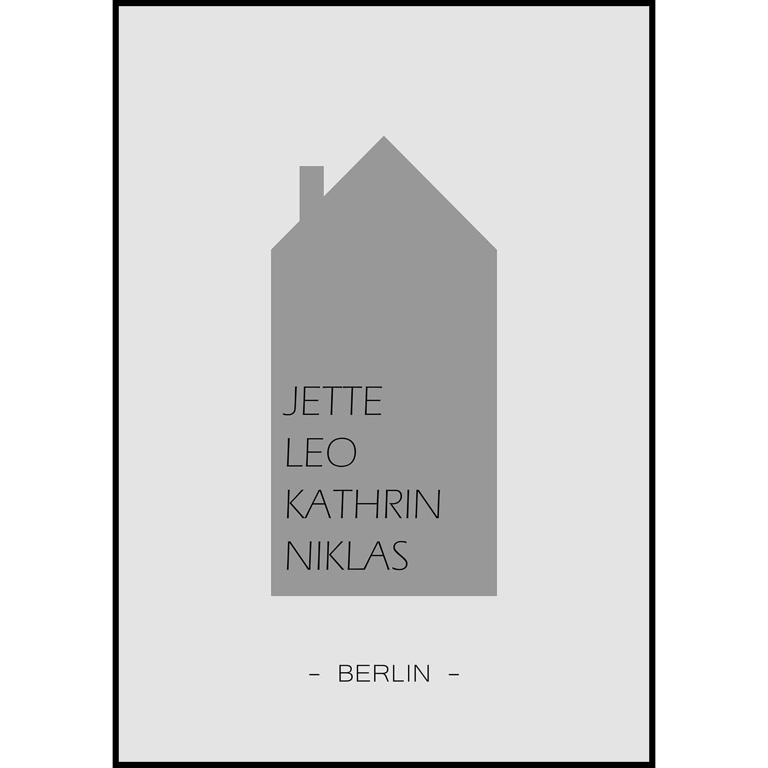 Familienposter mit Haus 1