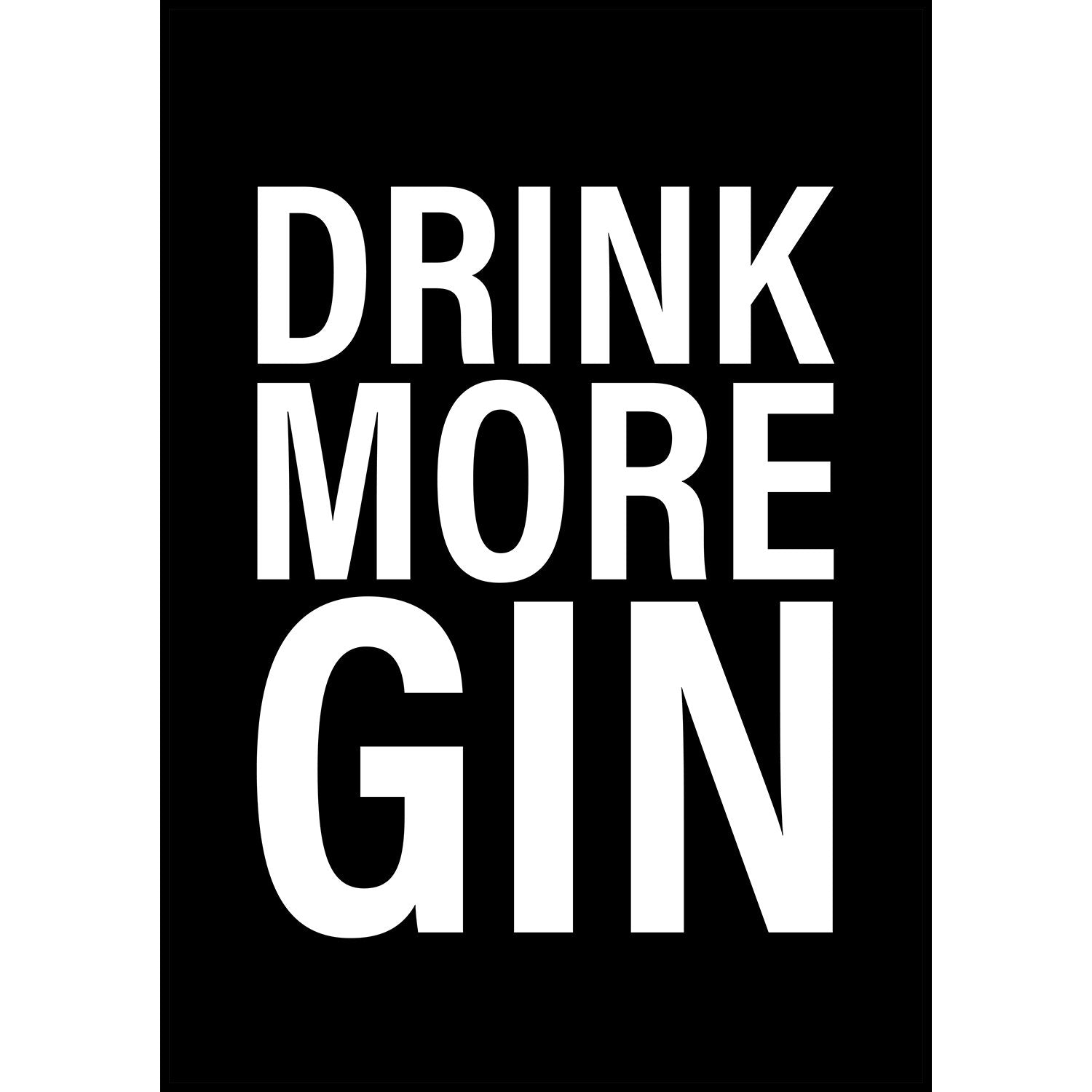 Gin Poster | DRINK MORE GIN