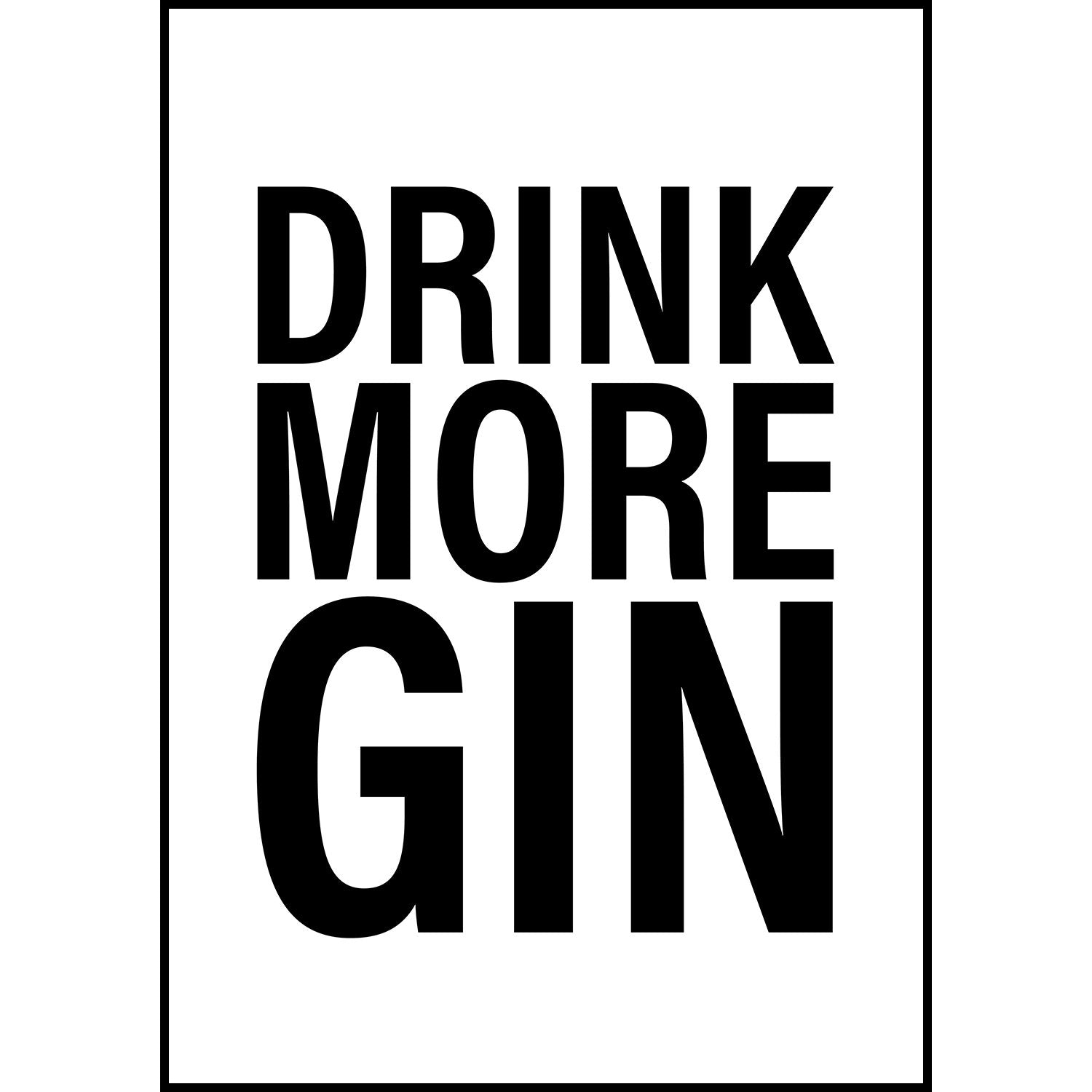 Gin Poster | DRINK MORE GIN