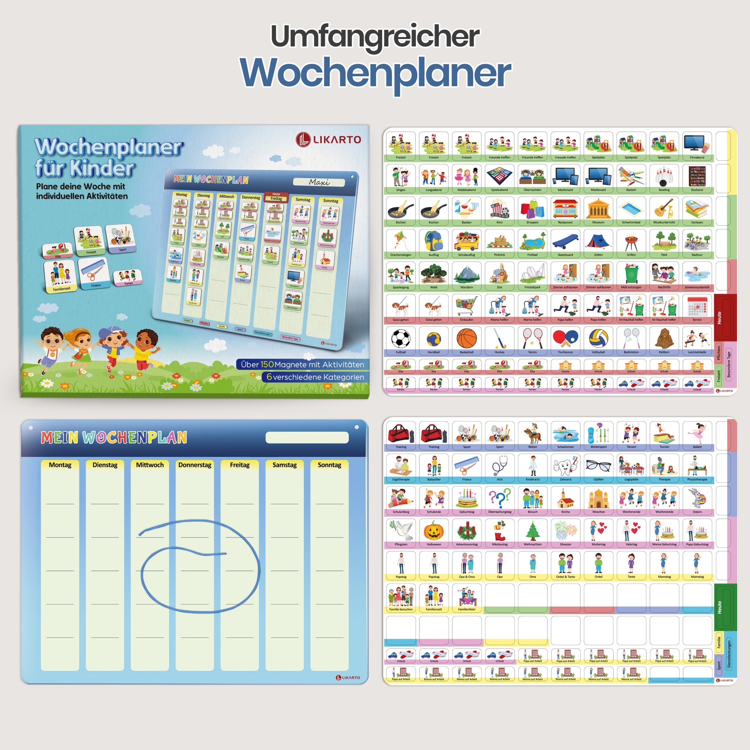 Magnetischer Wochenplan