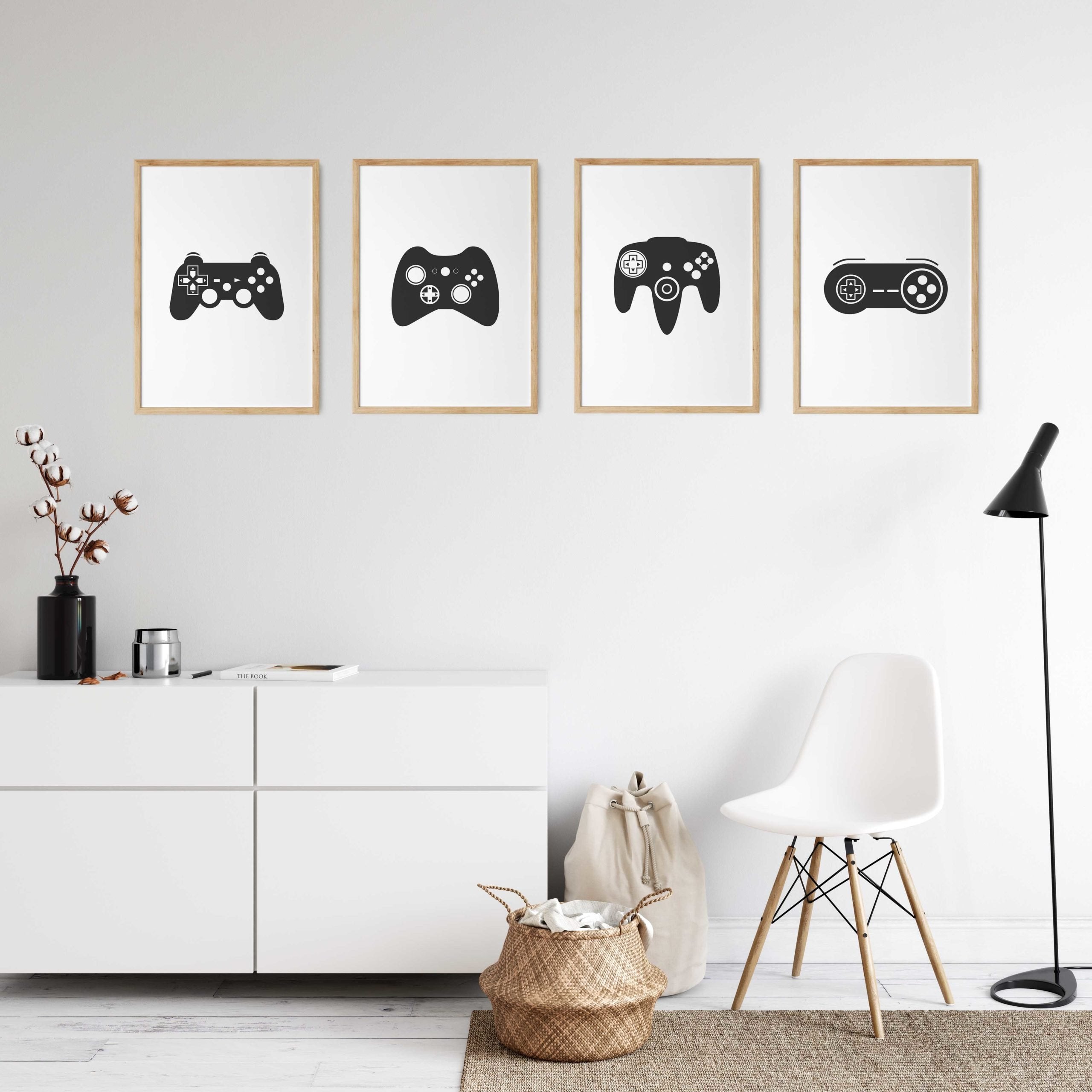 Gaming Controller Poster 4er Set