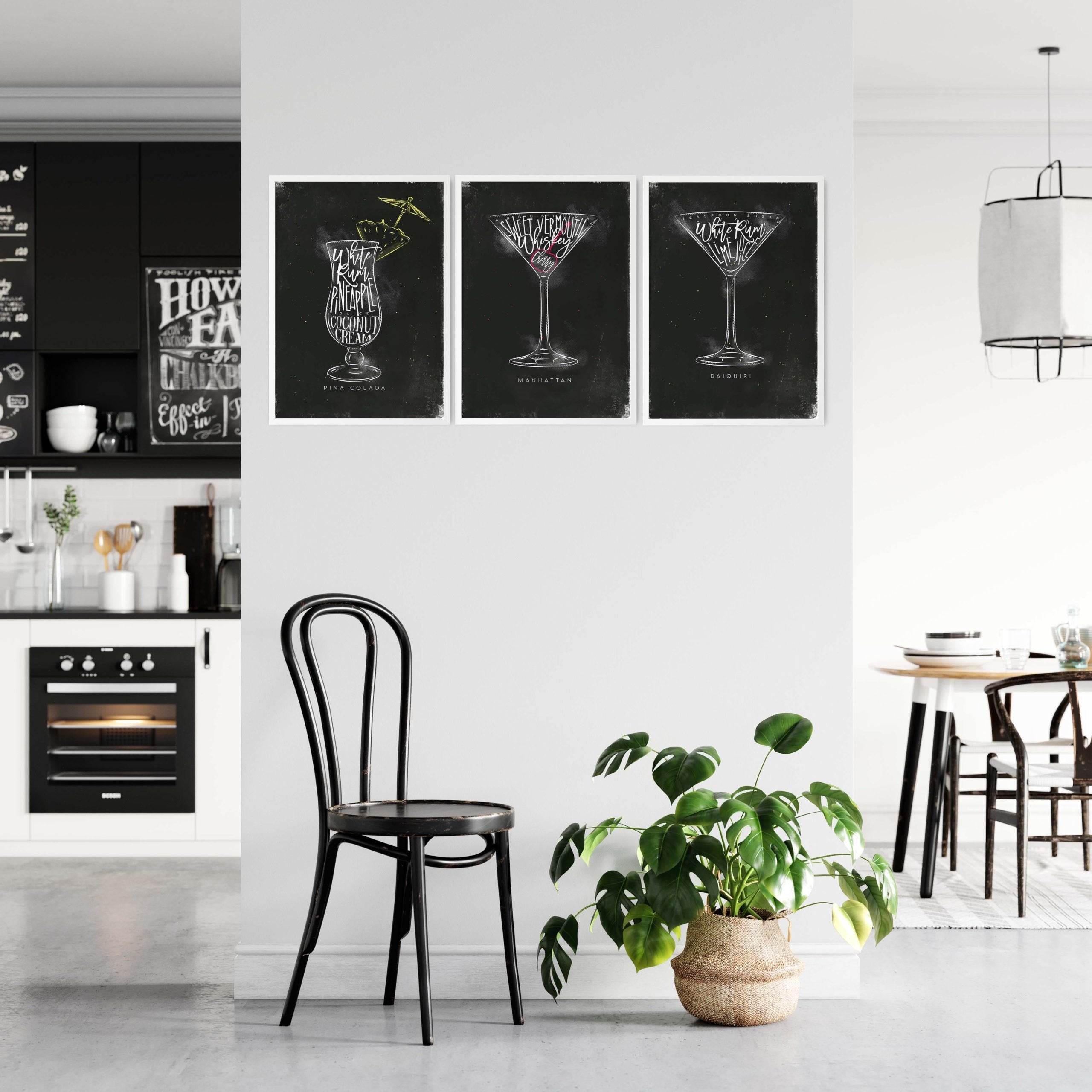 Cocktail Poster 3er Set