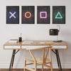 Gaming Symbole Poster 4er Set