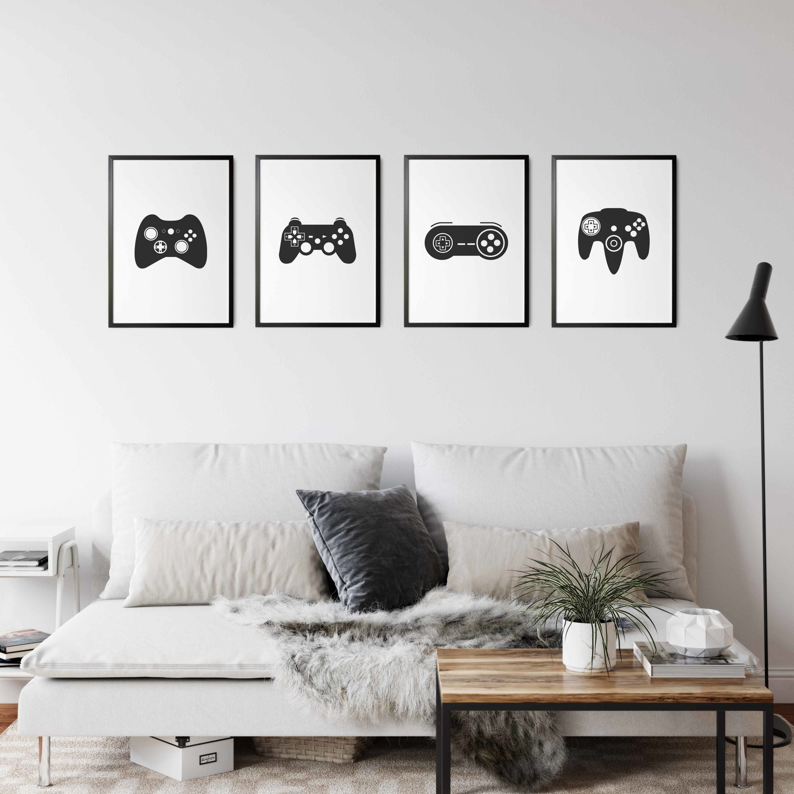 Gaming Controller Poster 4er Set