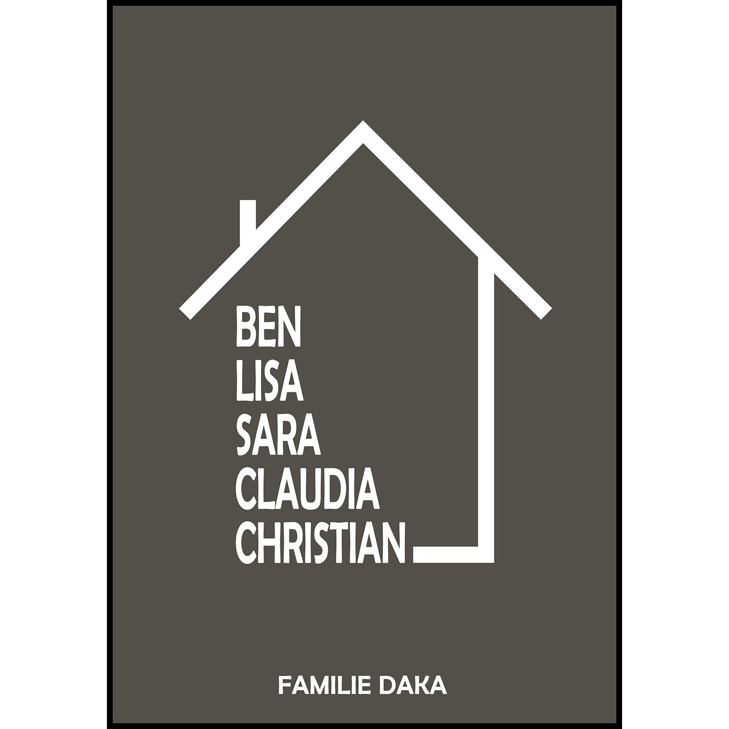 Familienposter mit Haus 2