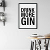 Gin Poster | DRINK MORE GIN