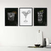 Cocktail Poster 3er Set