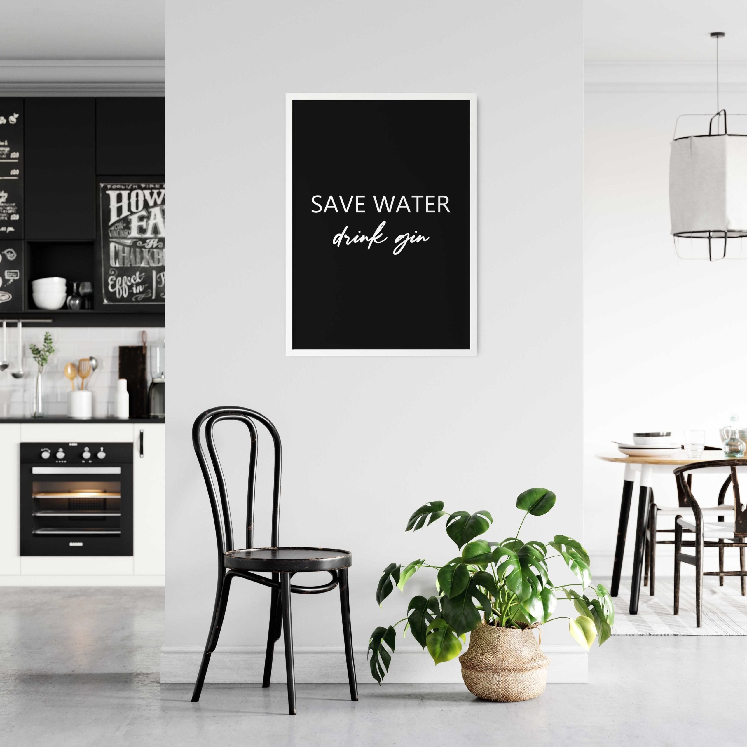 Gin Poster | Save Water - Drink Gin