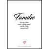 Familienposter mit Herz und Spruch