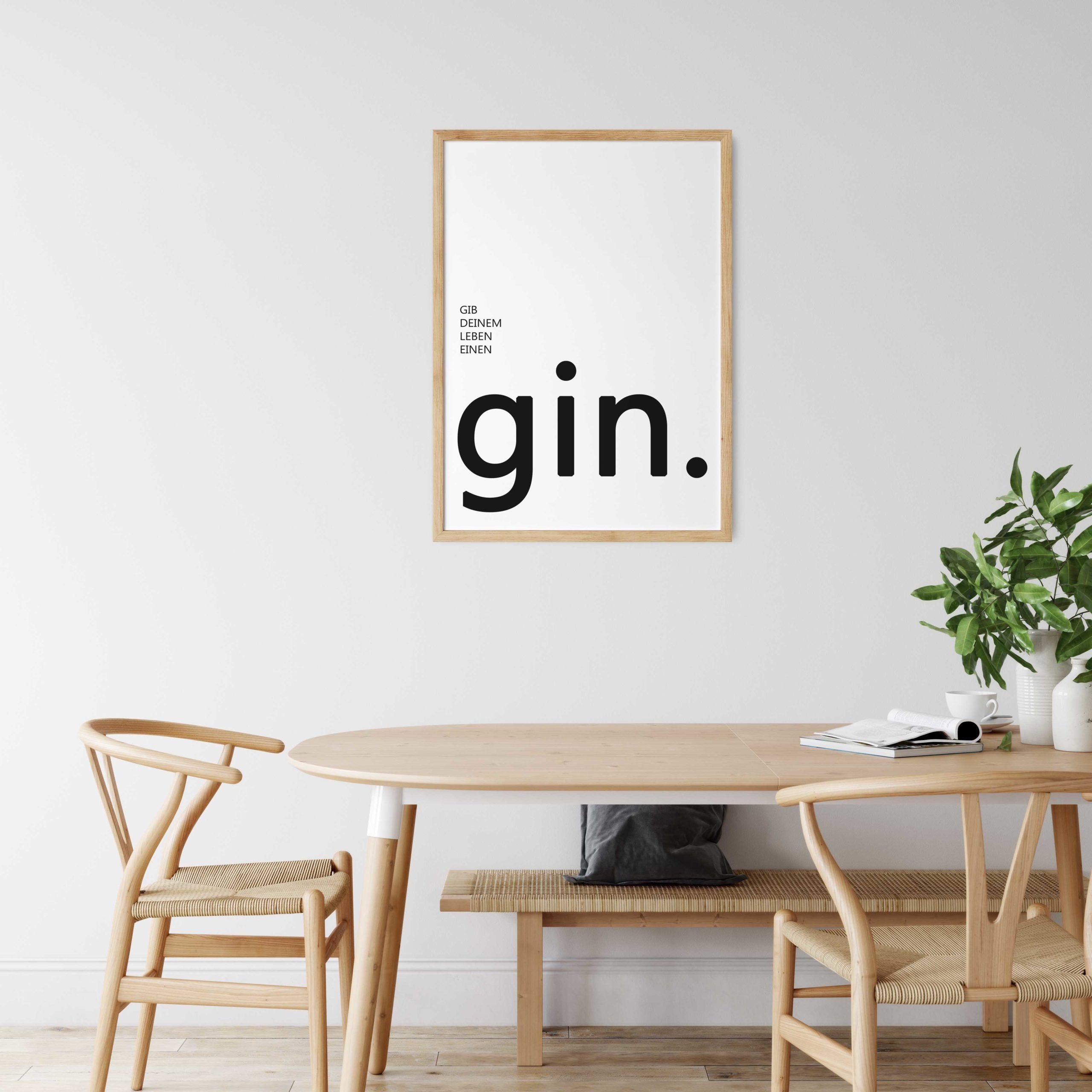 Gin Poster | Gib deinem Leben einen Gin