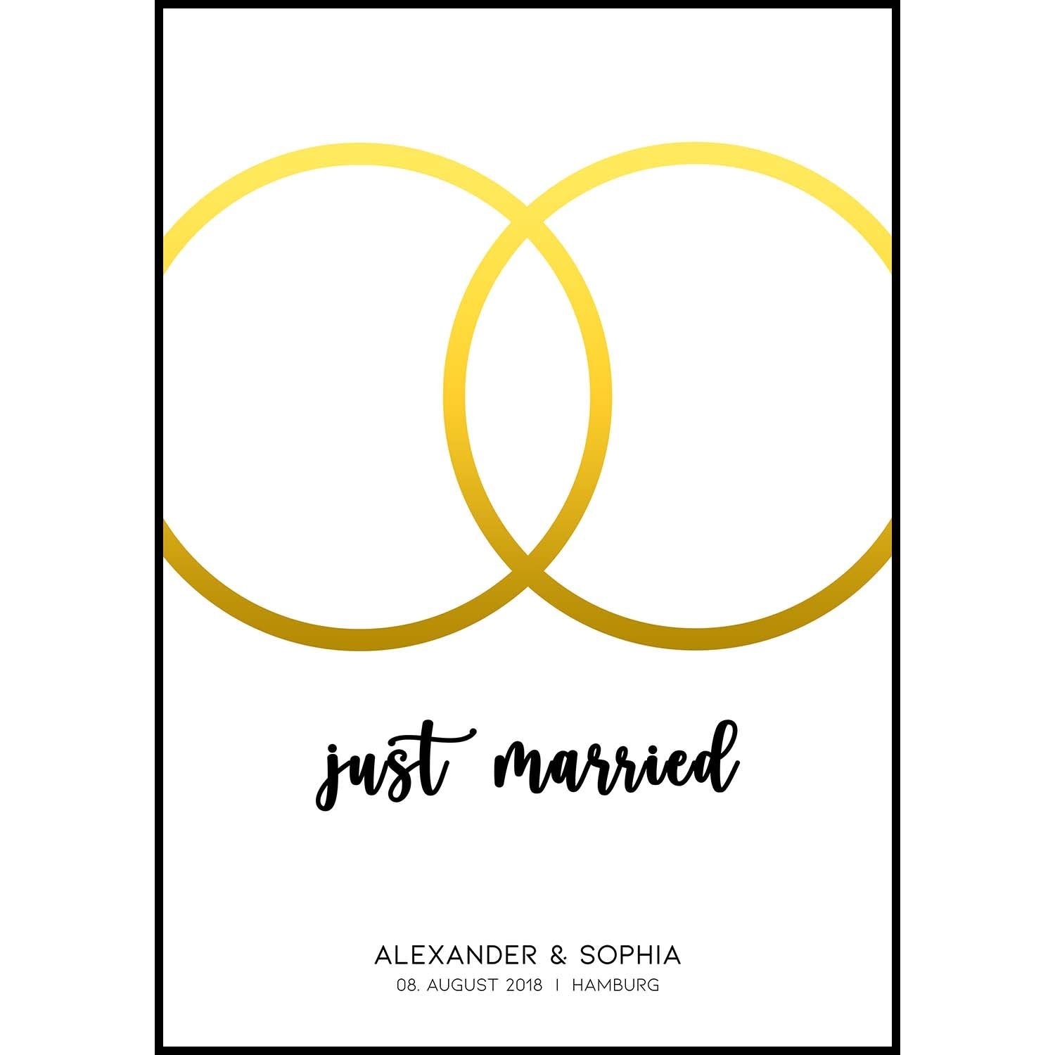 Hochzeitsposter Just Married